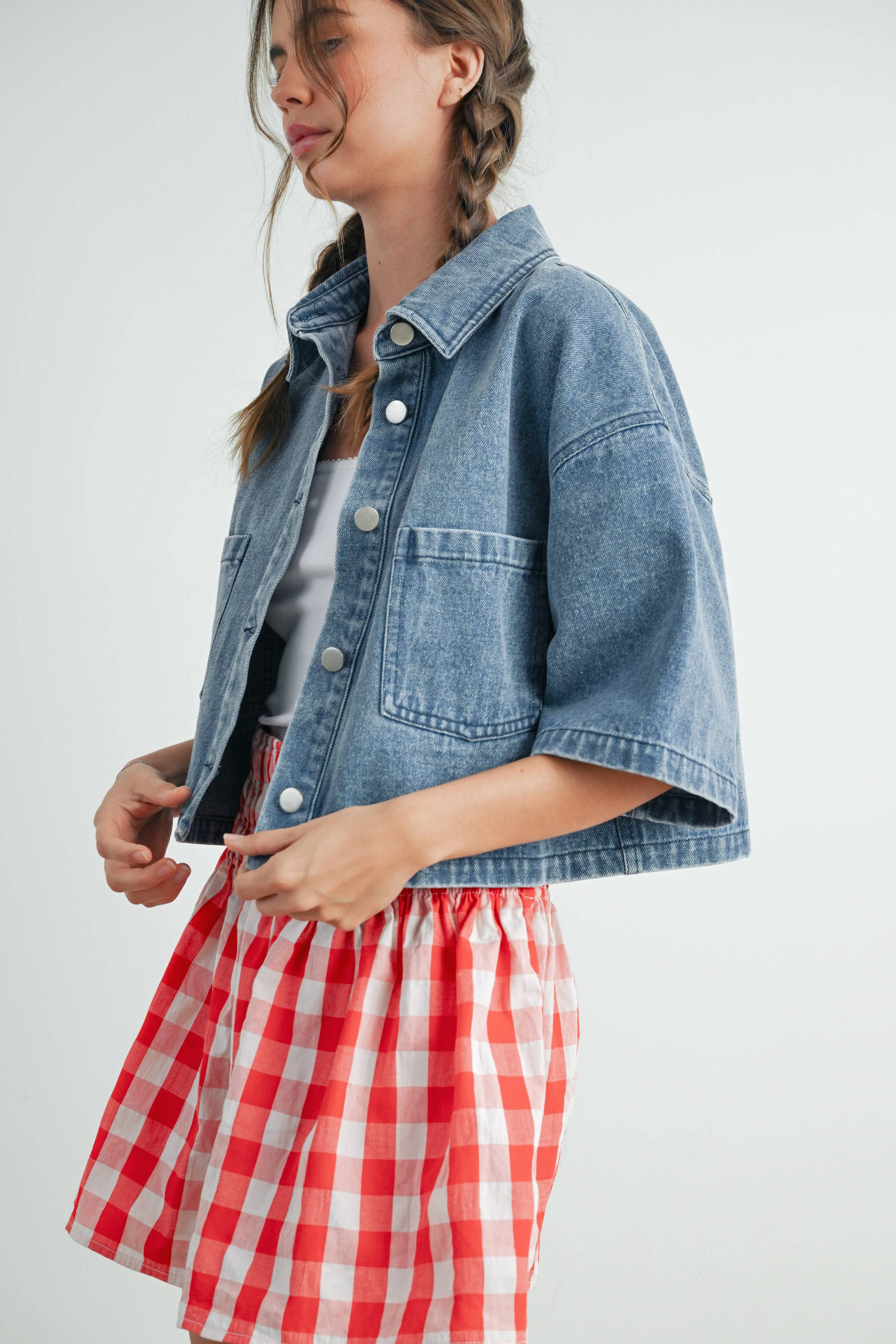 Joelle Denim Cropped Jacket
