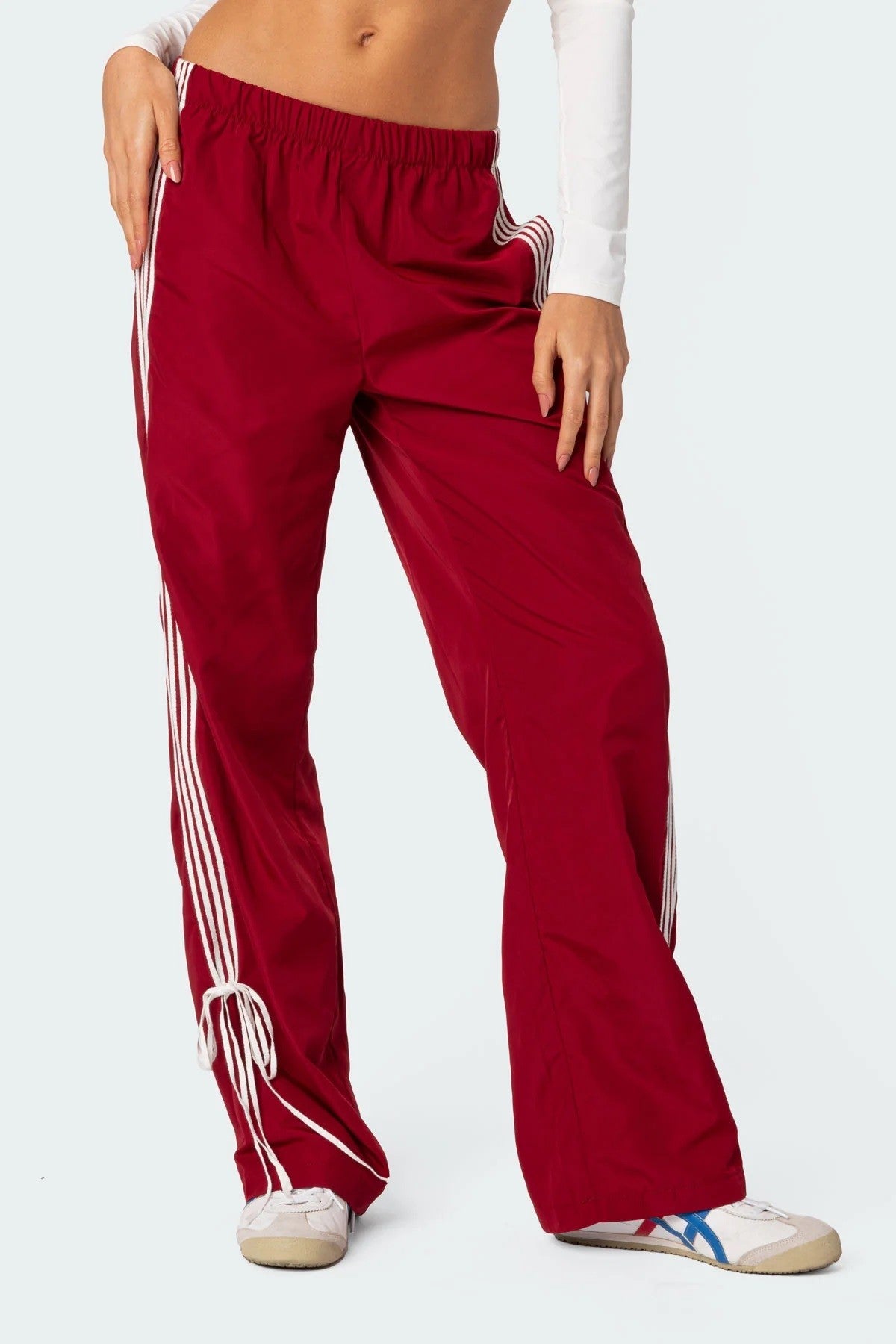 Lara Side Striped Ribbon Track Pants – Sixteen