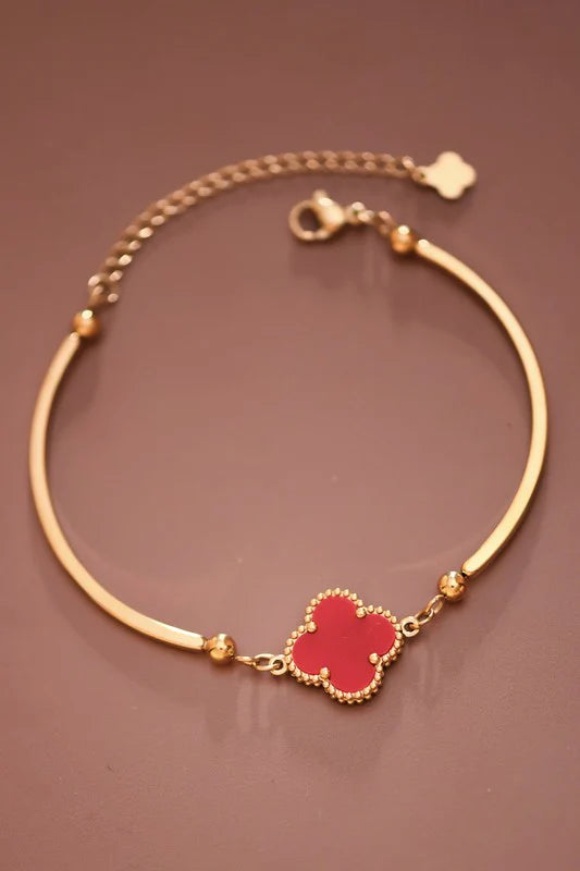 Clover Bangle Chain Bracelet