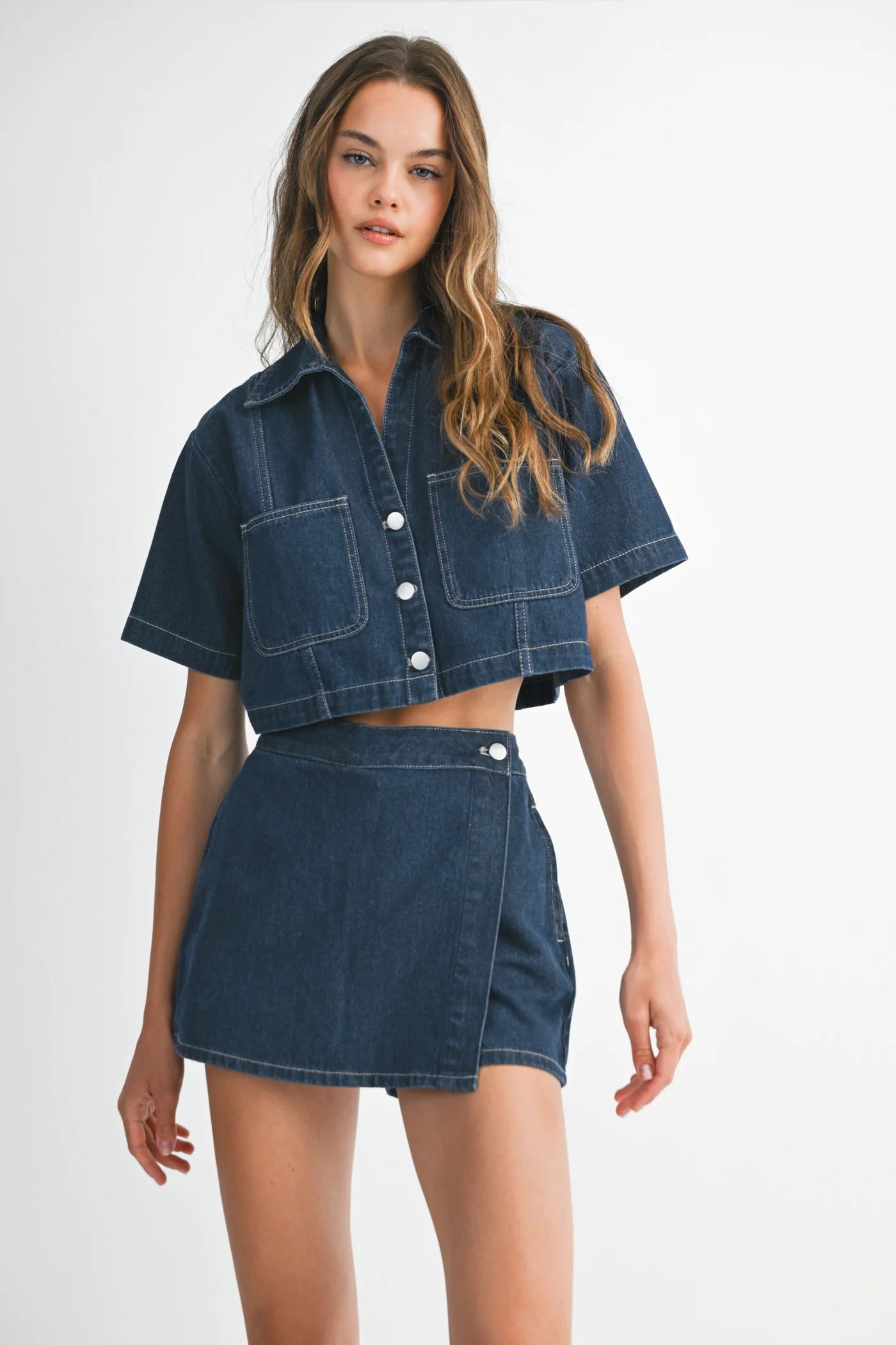 Beyonca Denim Overlay Skort