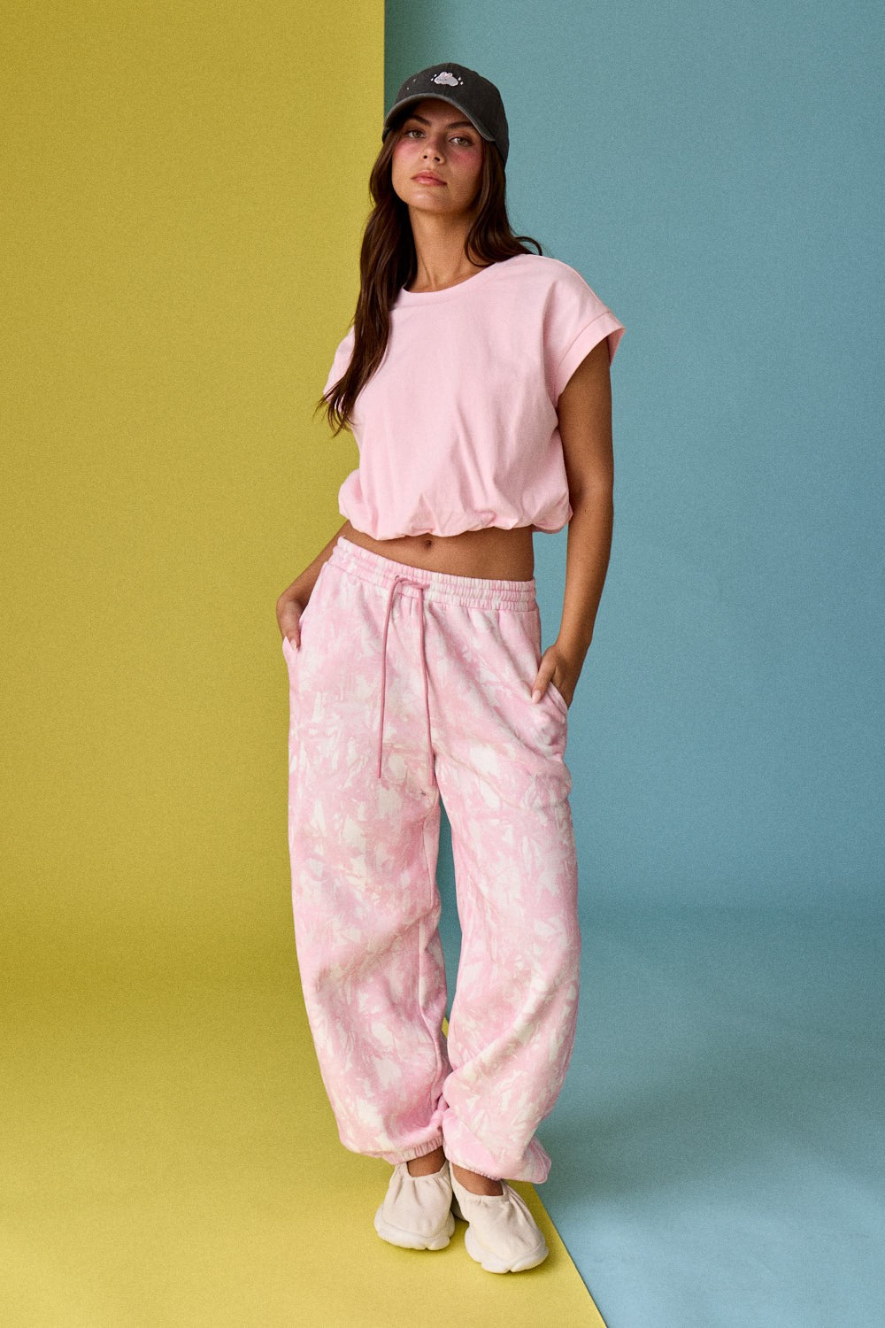 Harlow Jogger Sweatpants in Pink Camo