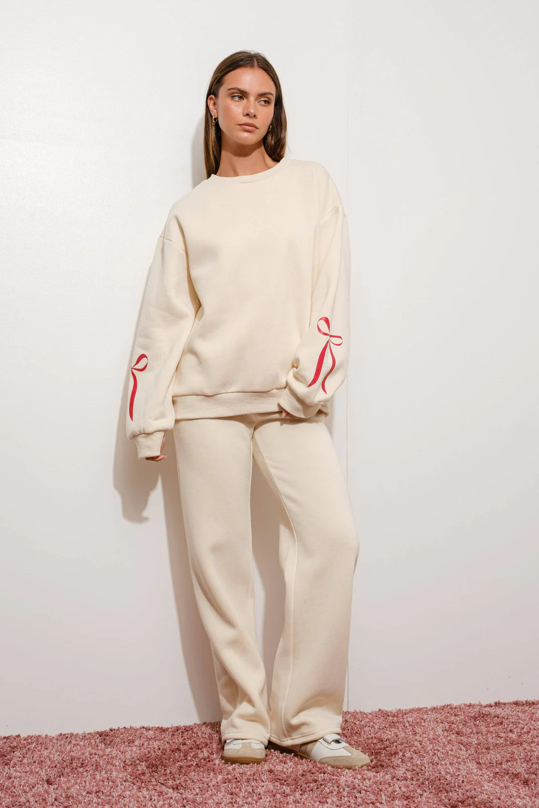 Macie Ribbon Bow Crewneck Sweatshirt