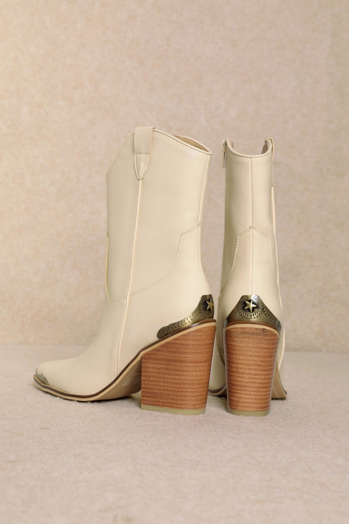 Rhea Metallic Tip Cowboy Boots