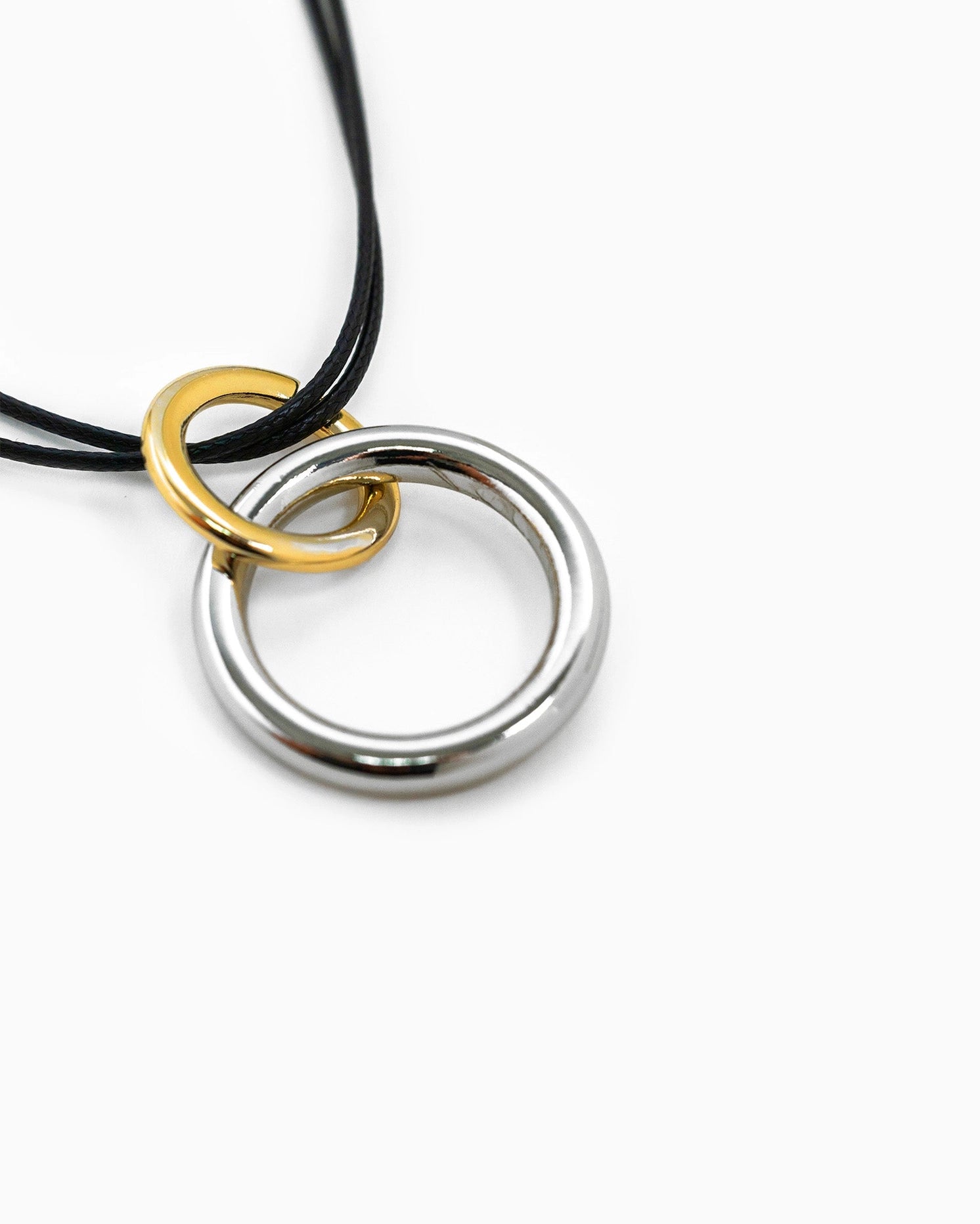 Two-Tone Double Loop Cord Necklace