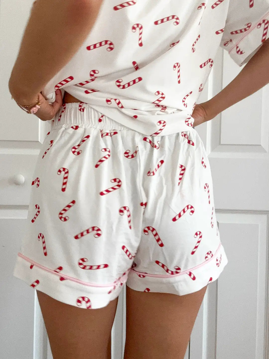 Indy Candy Cane Pajama Shorts
