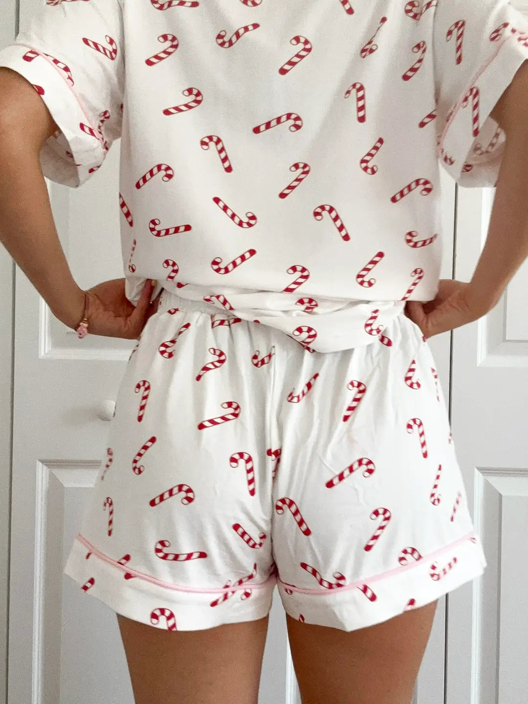 Indy Candy Cane Pajama Shorts