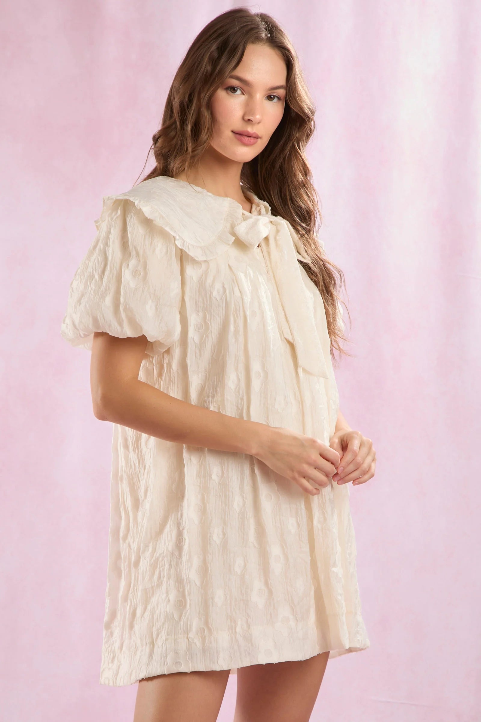 Madeleine Textured Floral Mini Dress