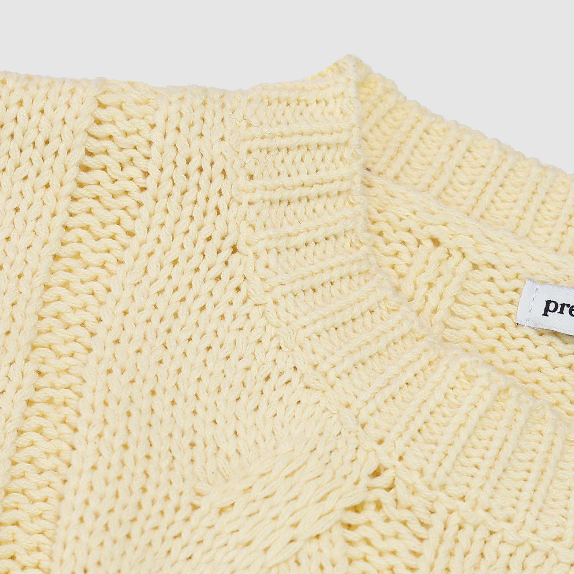 Adelaide Cable Knit Sweater in Yellow