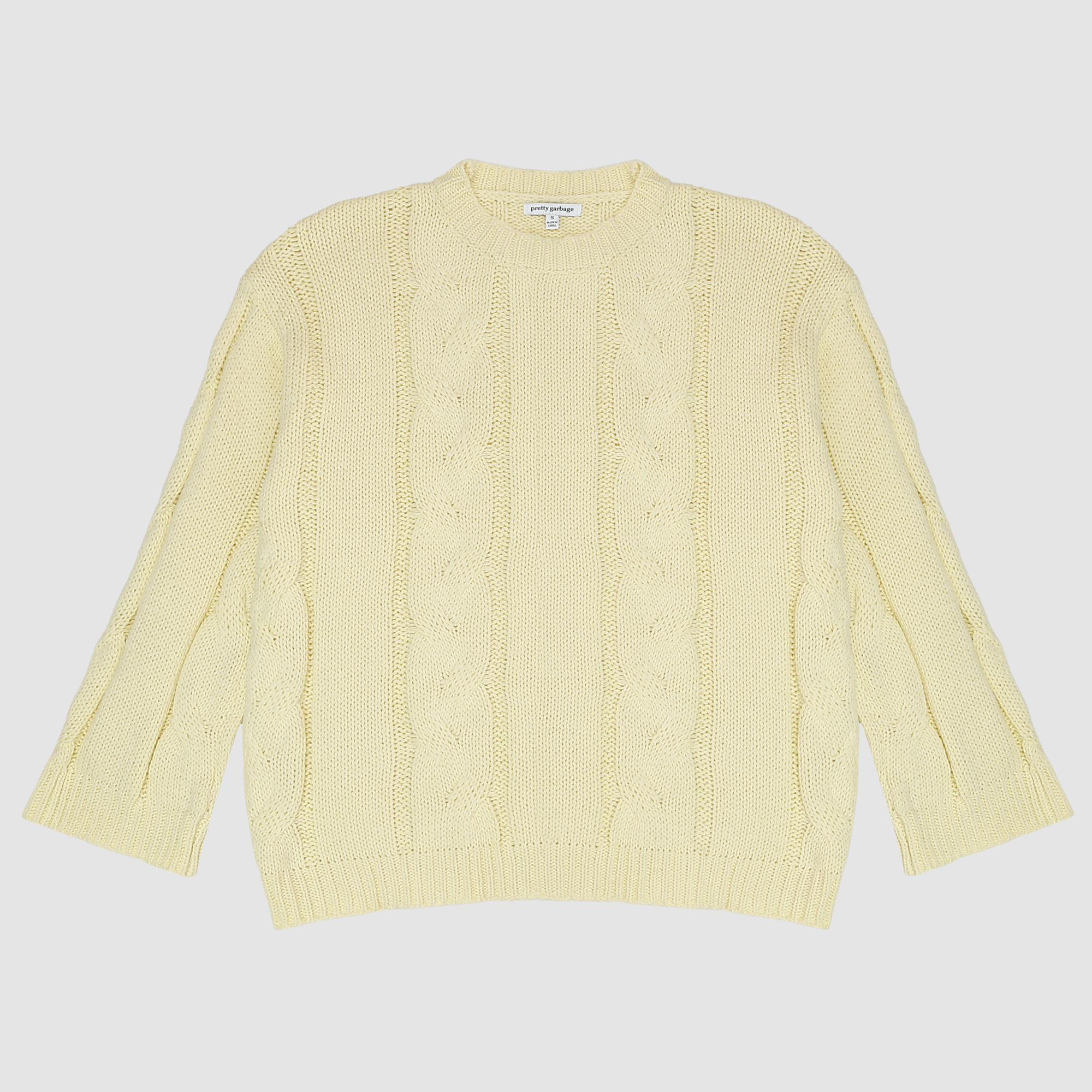 Adelaide Cable Knit Sweater in Yellow