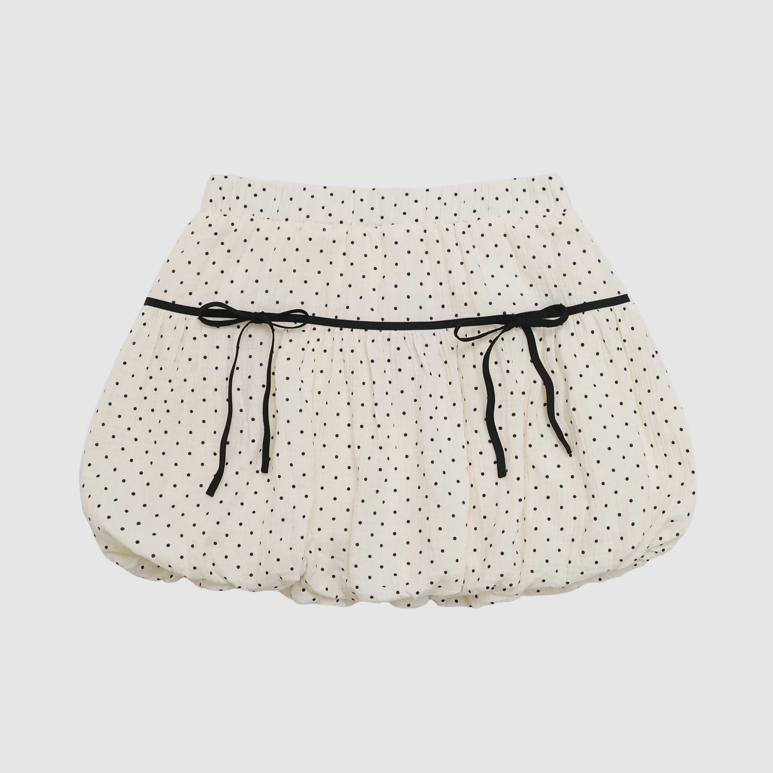 Adeline Polka Dot Ribbon Bubble Skirt