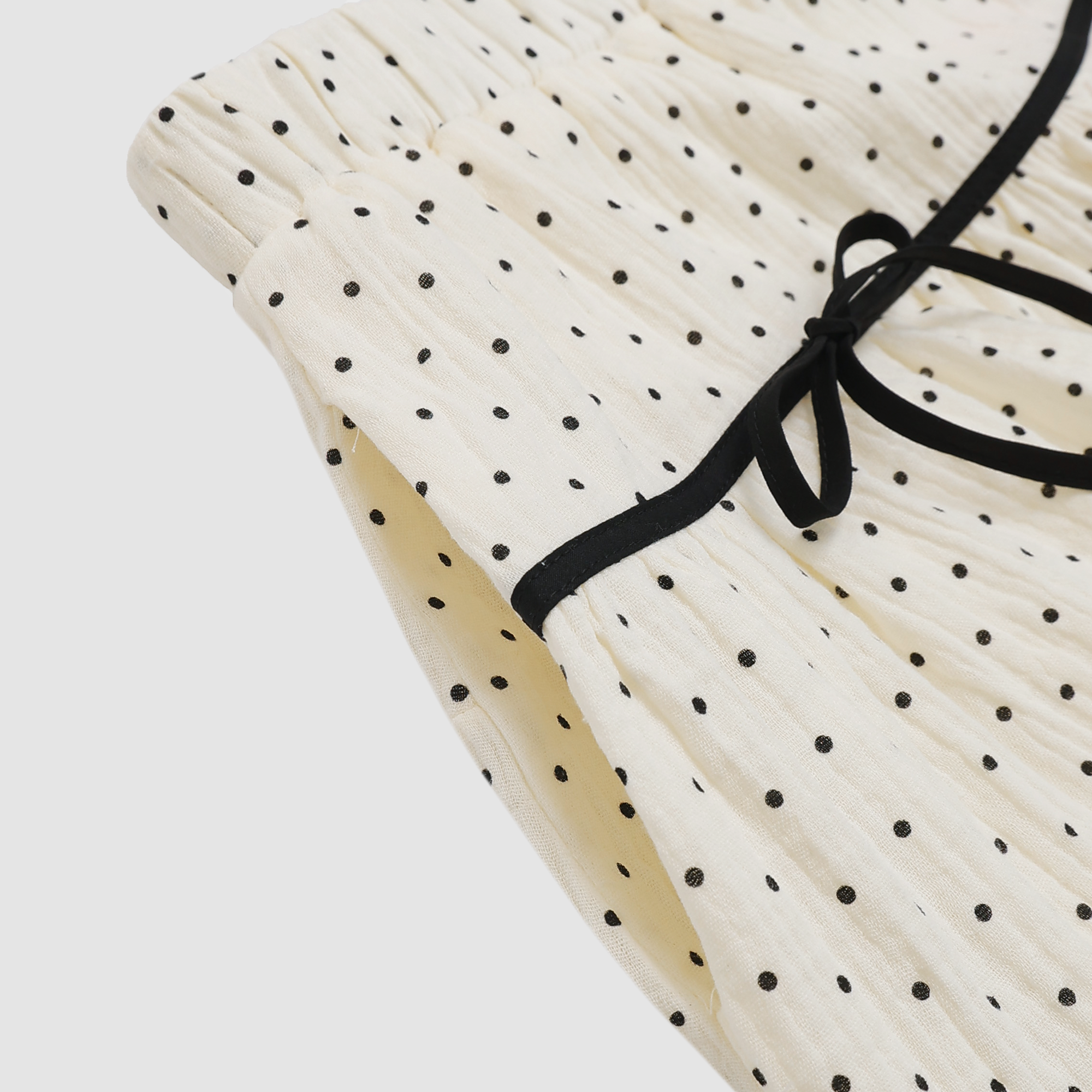 Adeline Polka Dot Ribbon Bubble Skirt