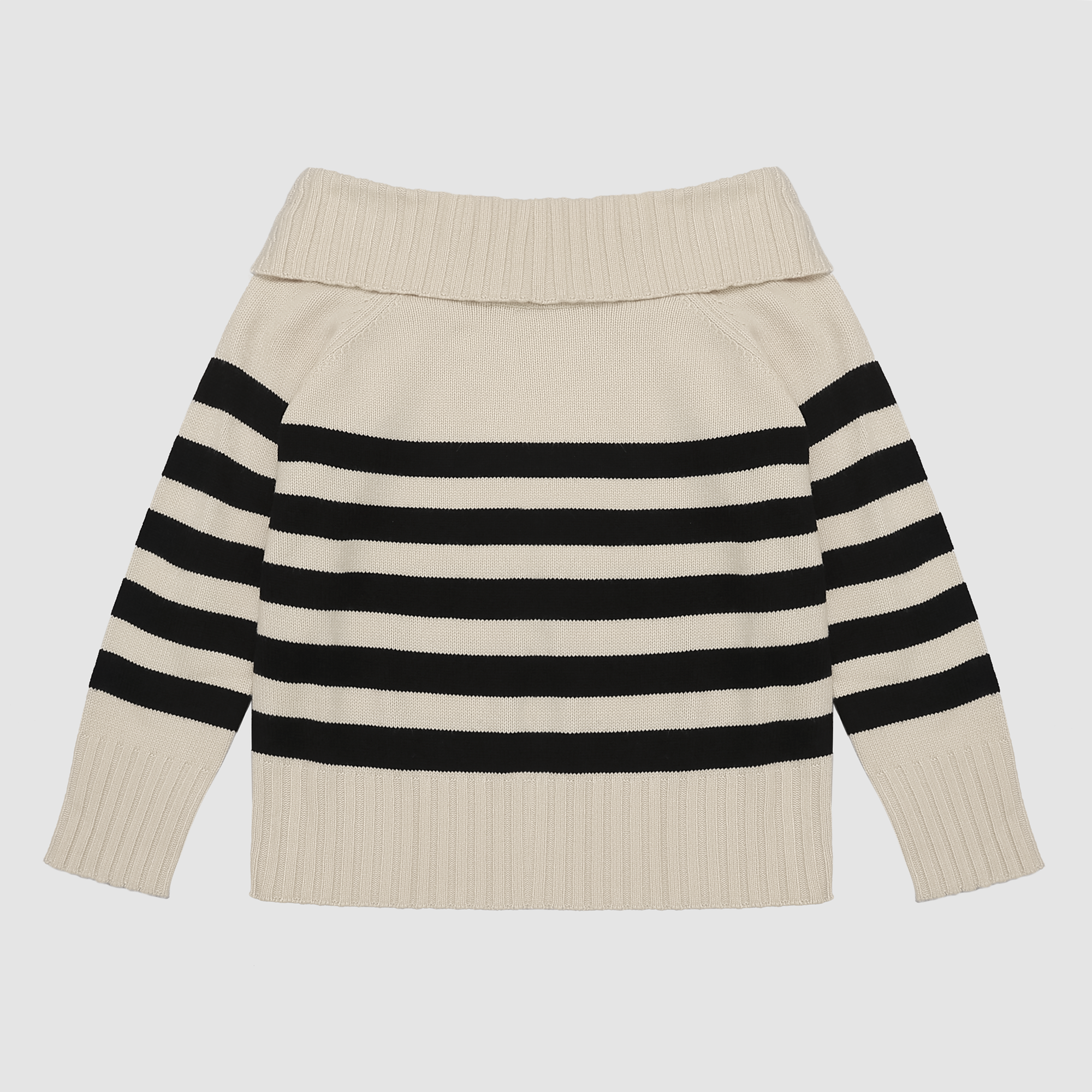 Alaina Striped Off Shoulder Sweater