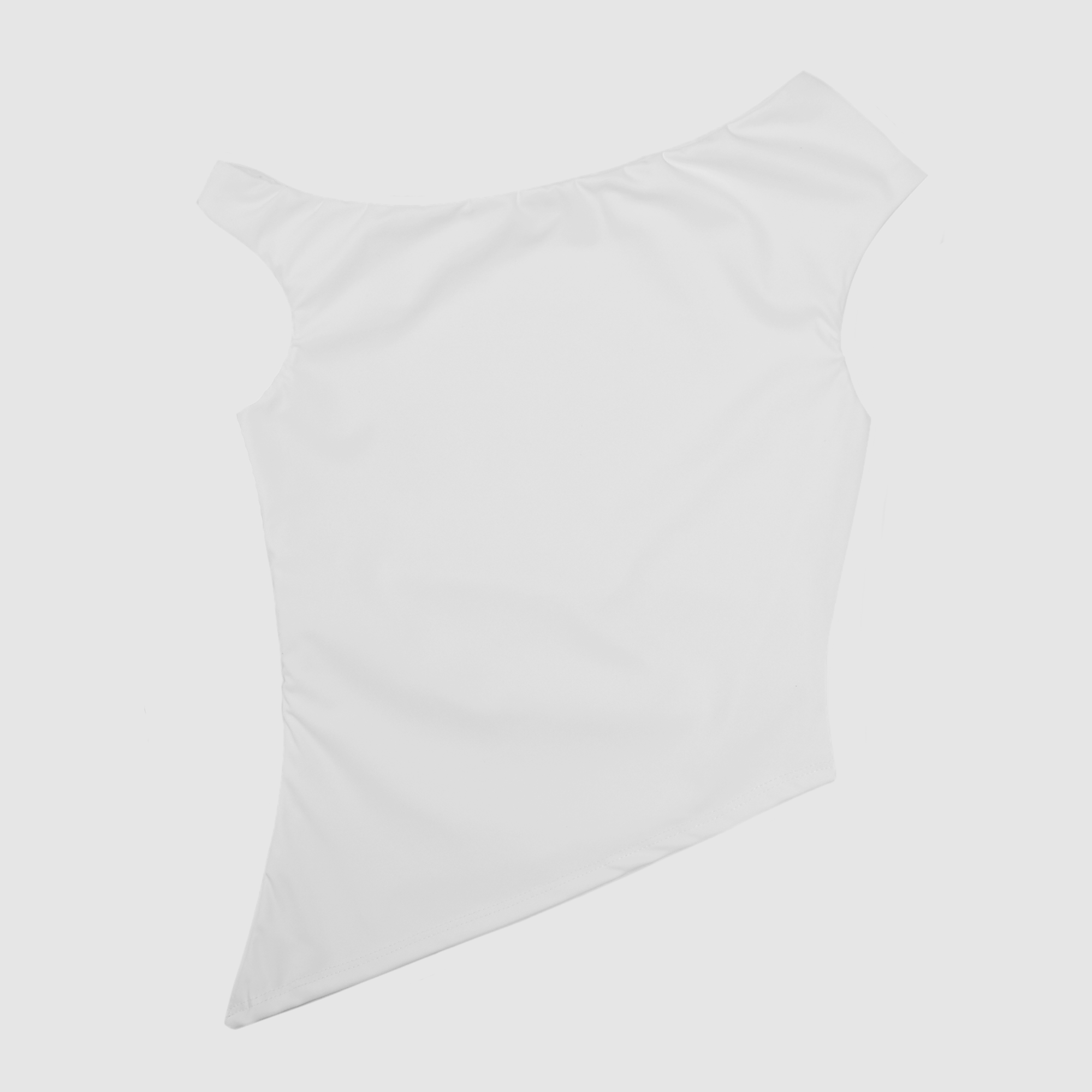 Alana Asymmetrical Off Shoulder Top in Ivory