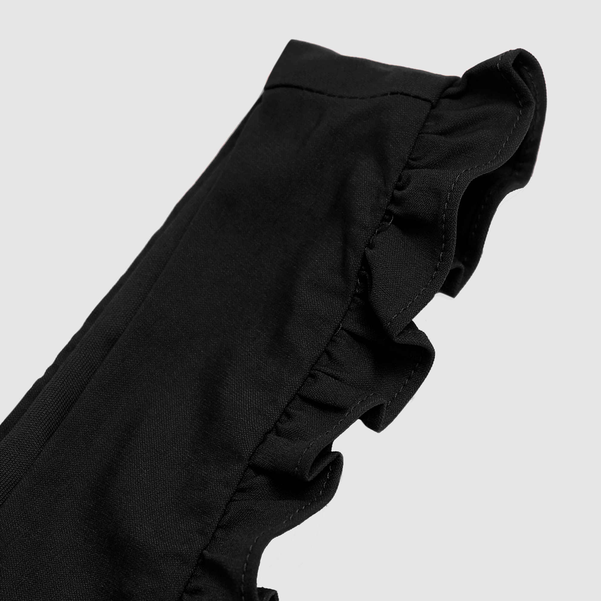 Amalia Ruched Button Tank Top in Black