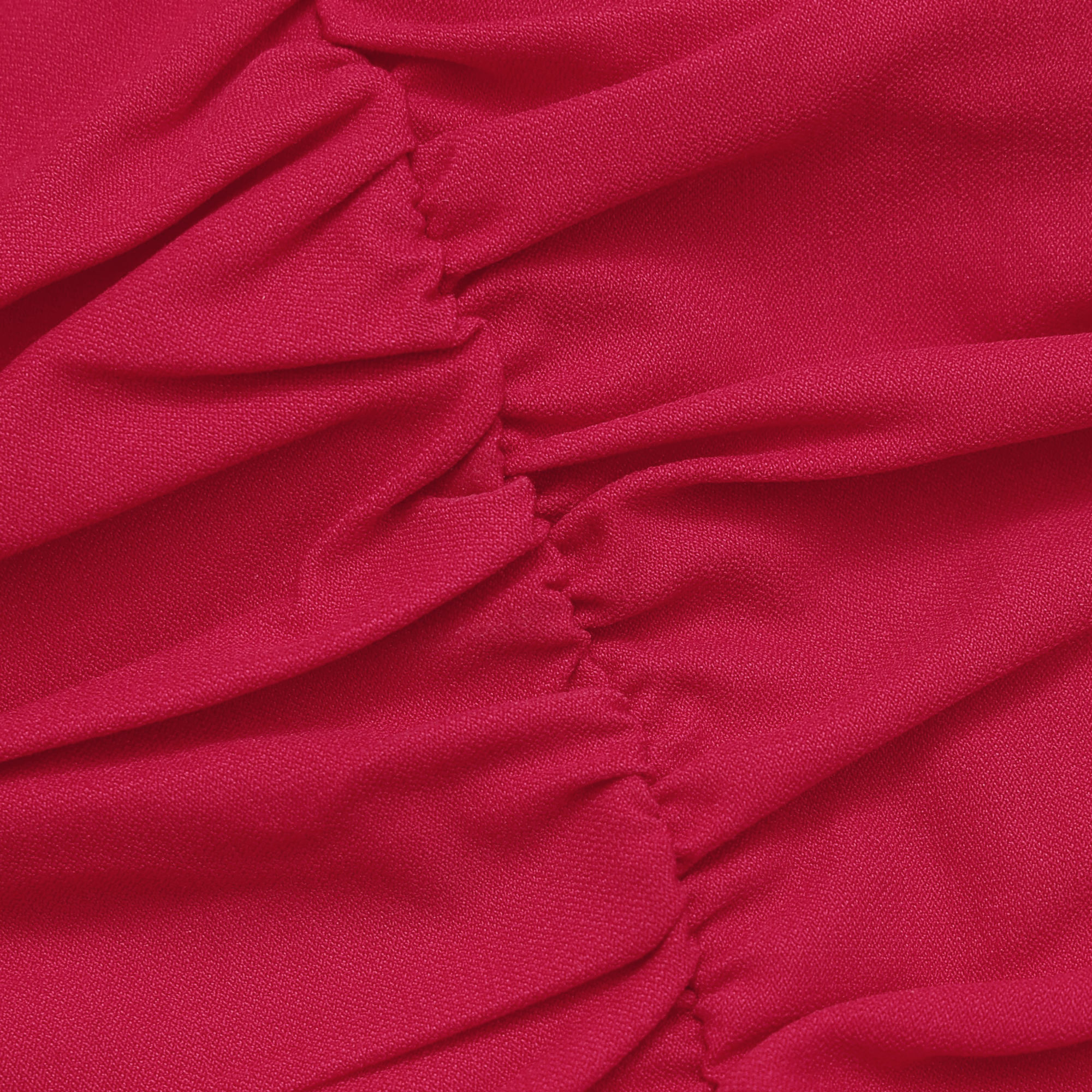 Amalia Ruched Button Tank Top in Red