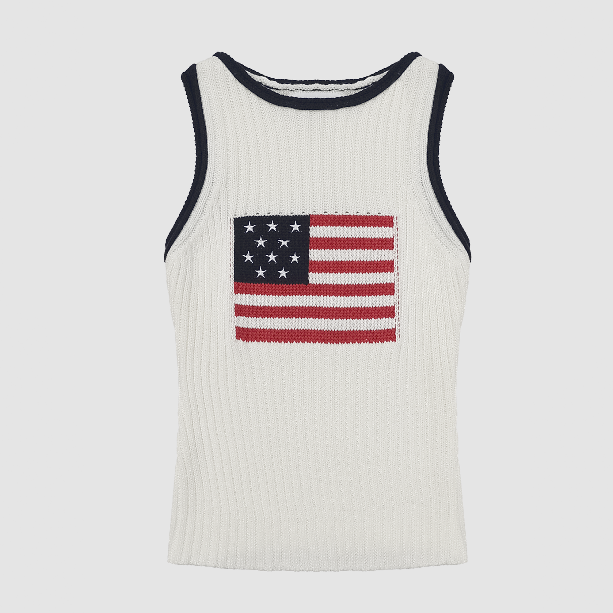 American Flag Knit Sweater Tank