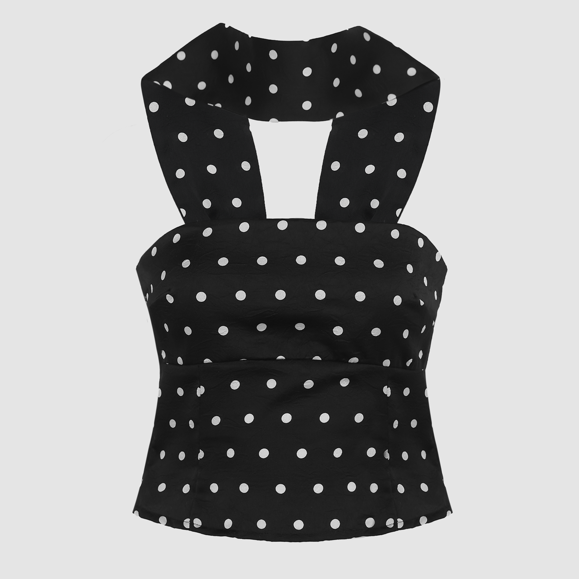Angelina Polka Dot Scarf Top