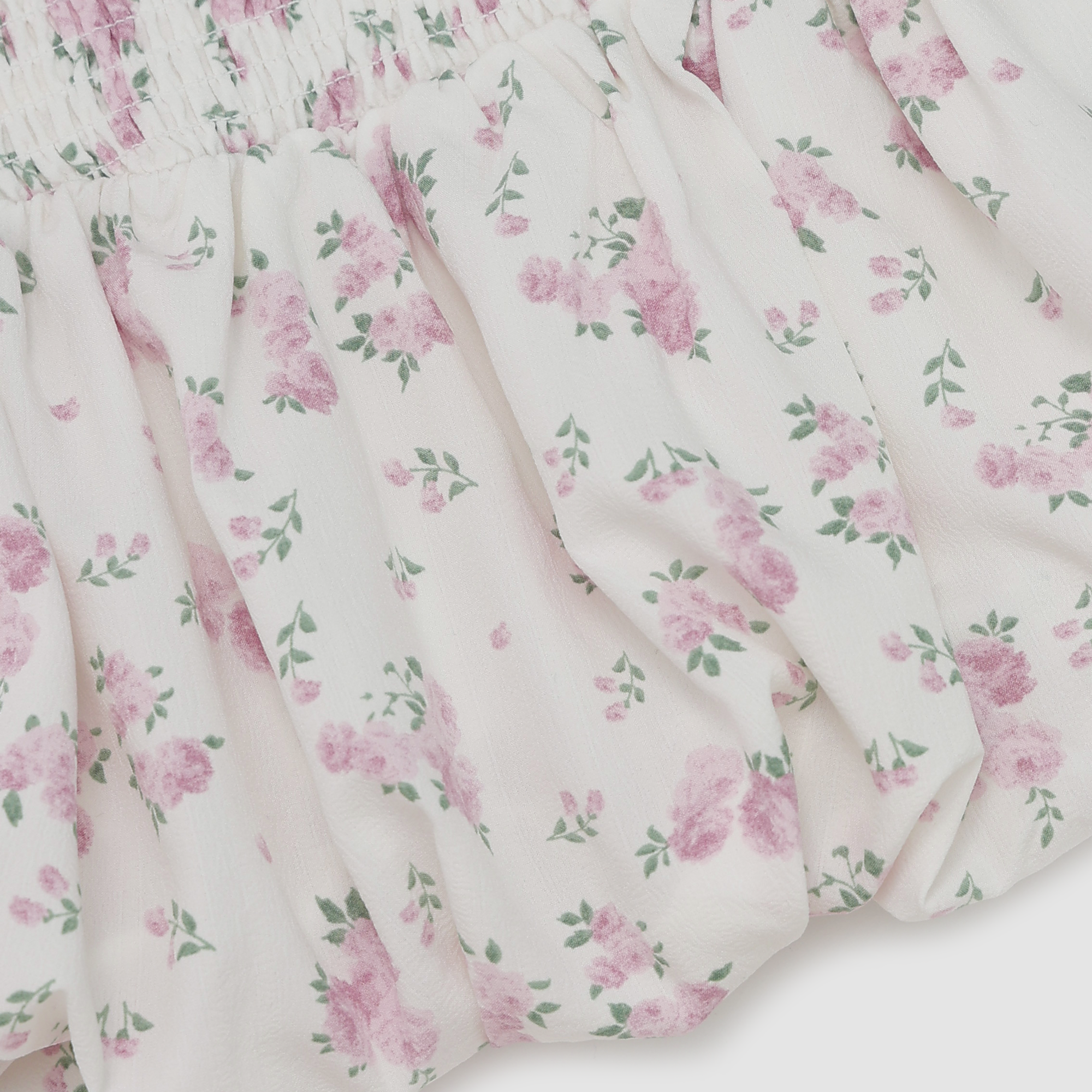 Aurora Floral Ruched Bubble Dress