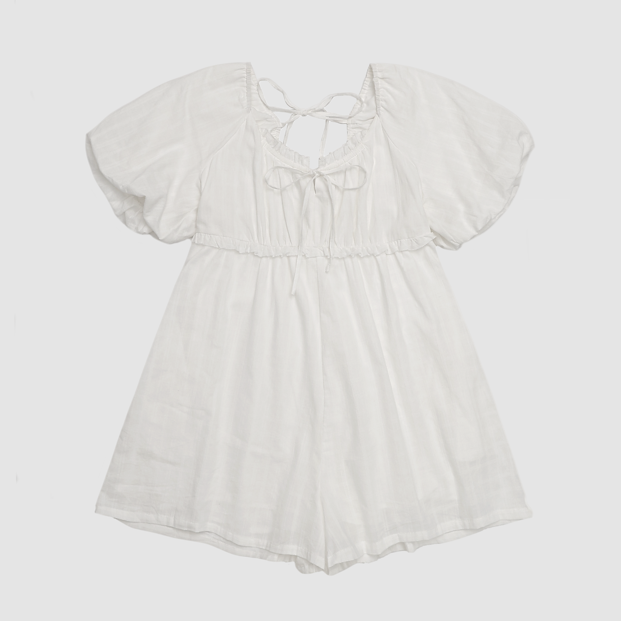 Bea Textured Puff Sleeve Romper