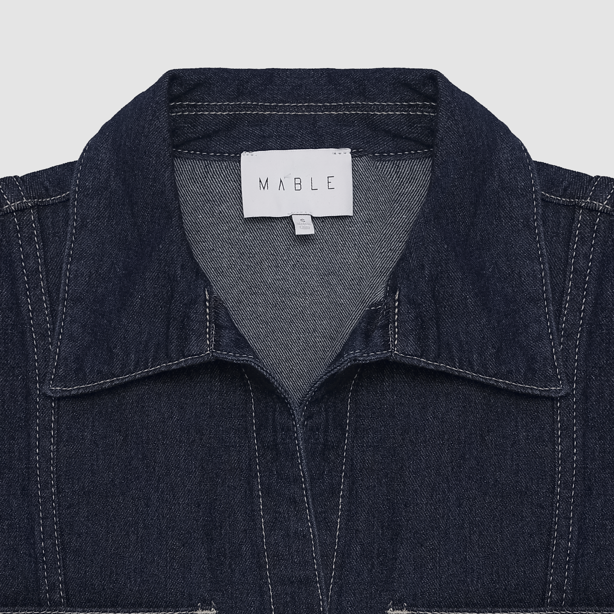 Beyonca Cropped Denim Button Up Top