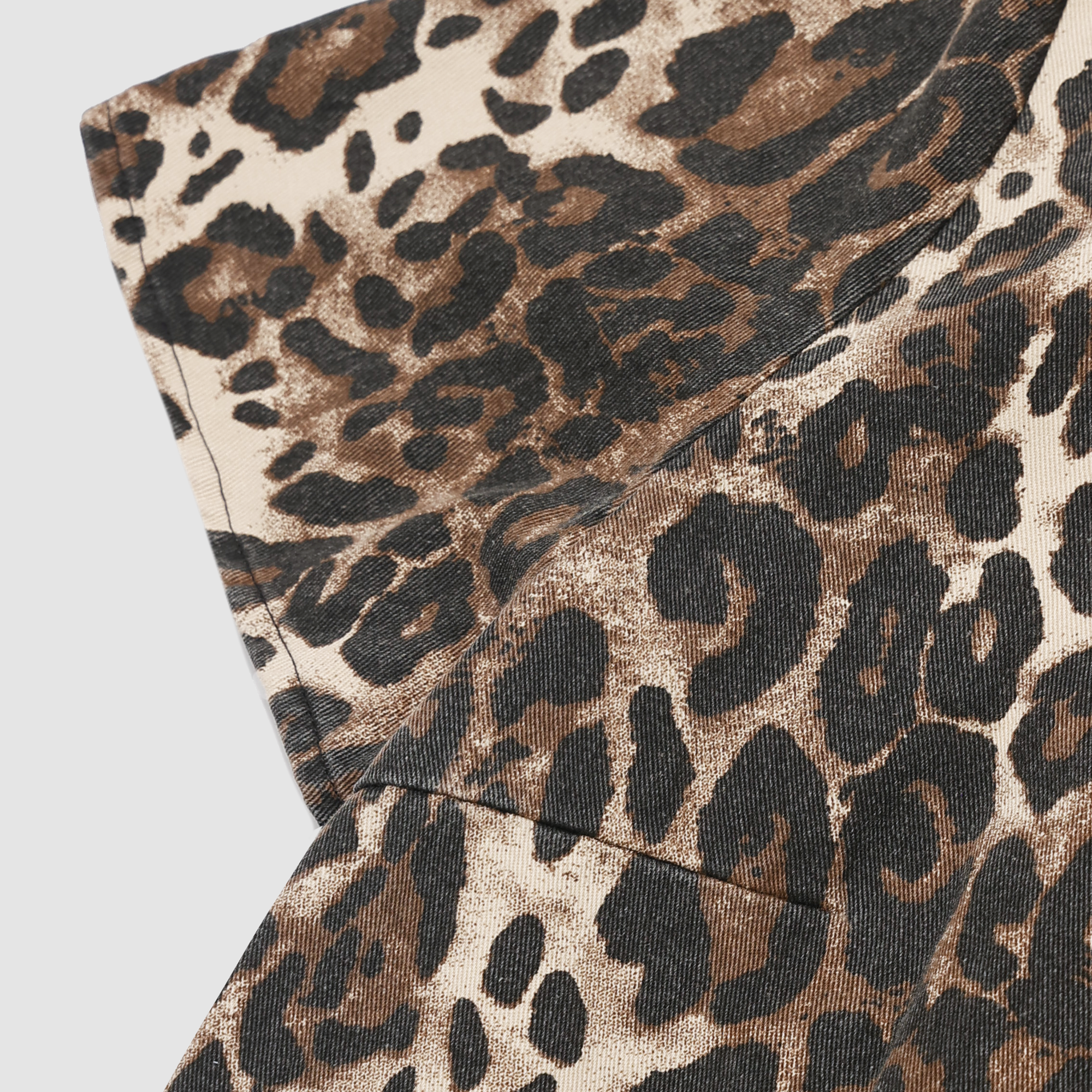 Breanna Leopard Denim Mini Dress