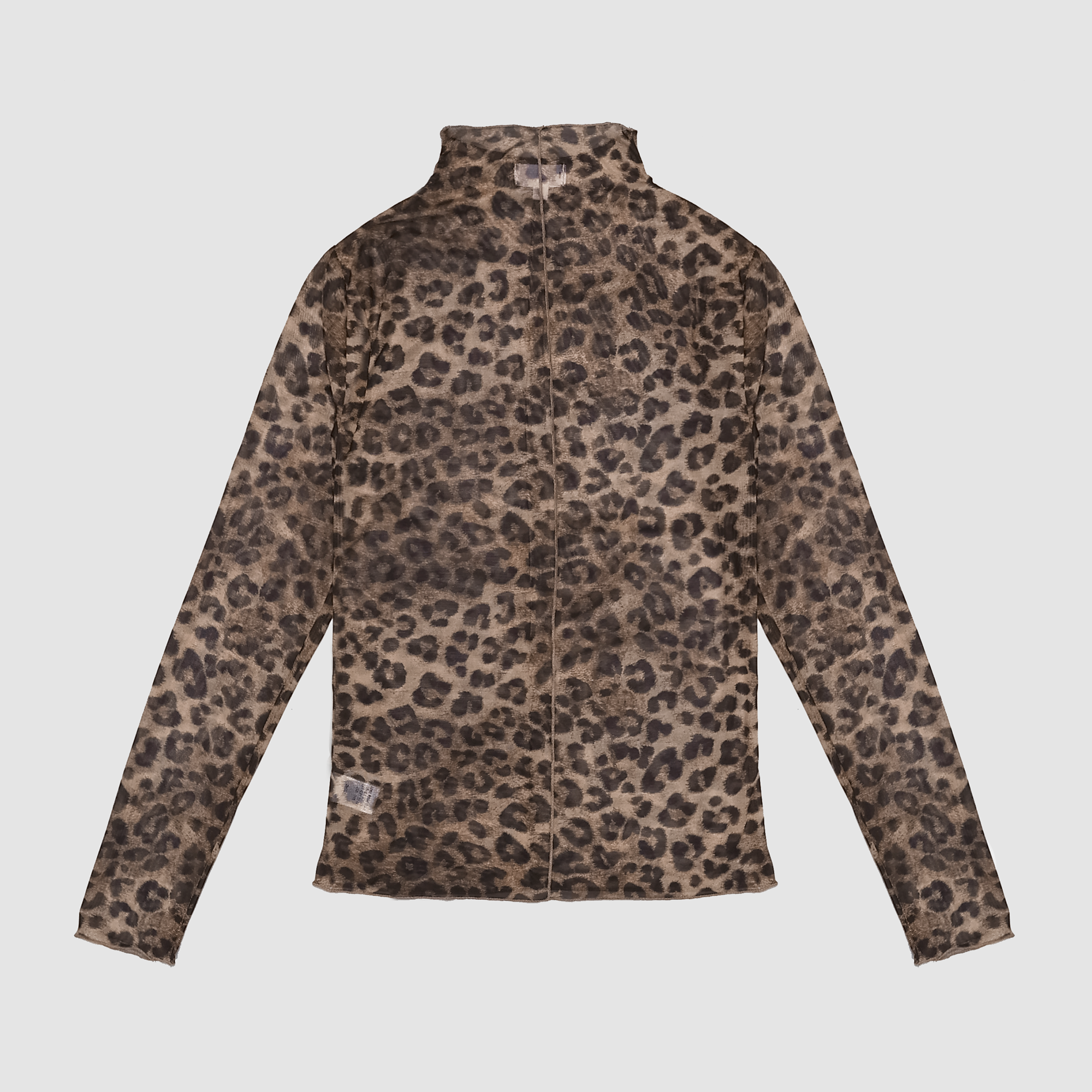 Briella Leopard Long Sleeve Mesh Top