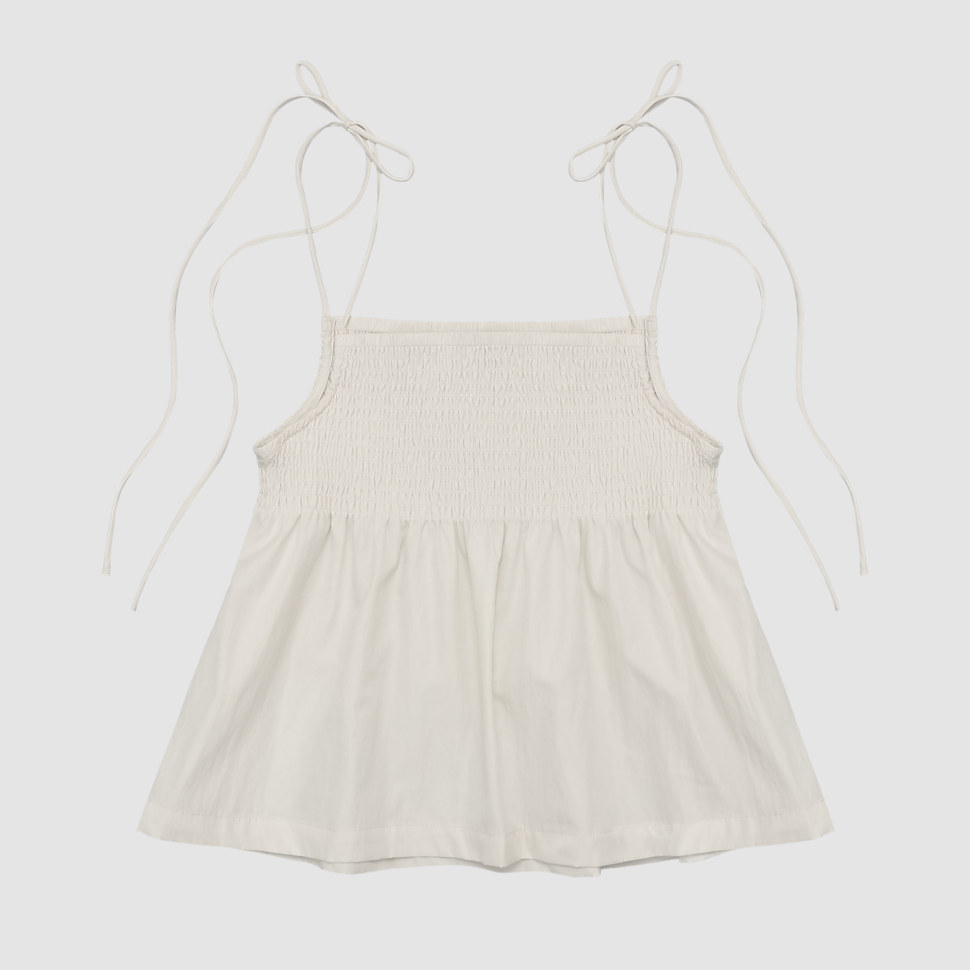 Cadence Tie Sleeve Tank in Bone