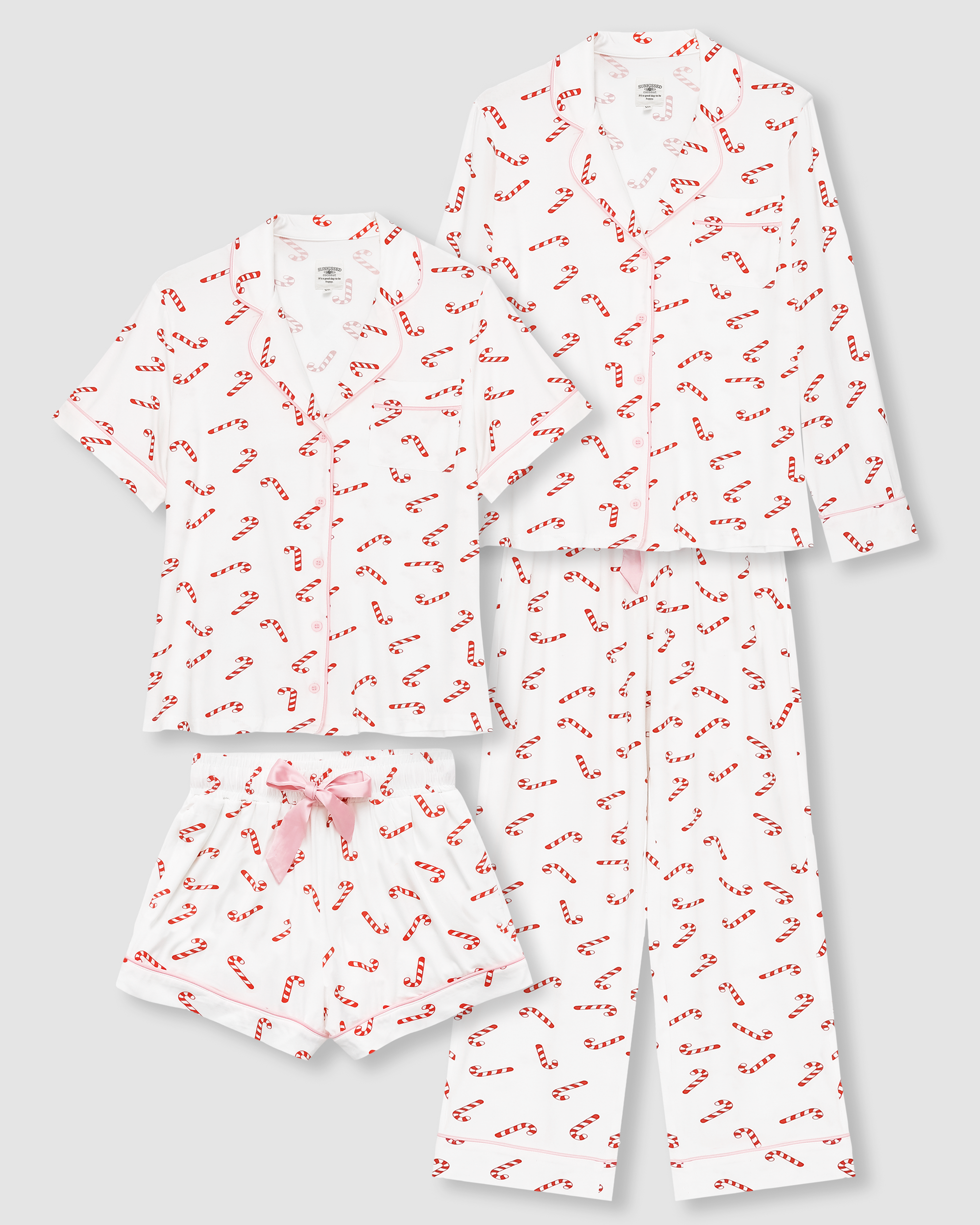 Cindy Candy Cane Long Sleeve Pajama Top