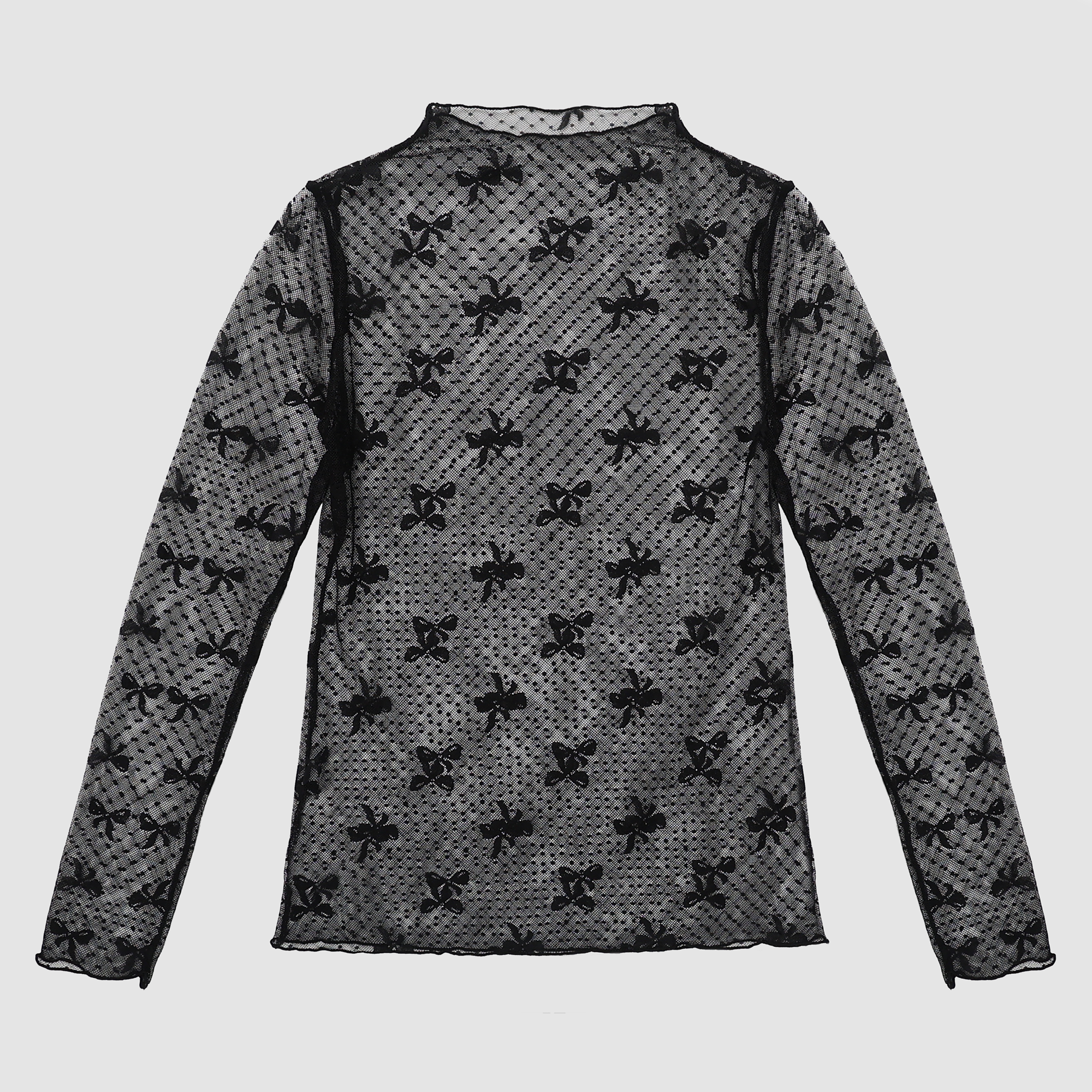 Carys Mesh Lace Long Sleeve Top