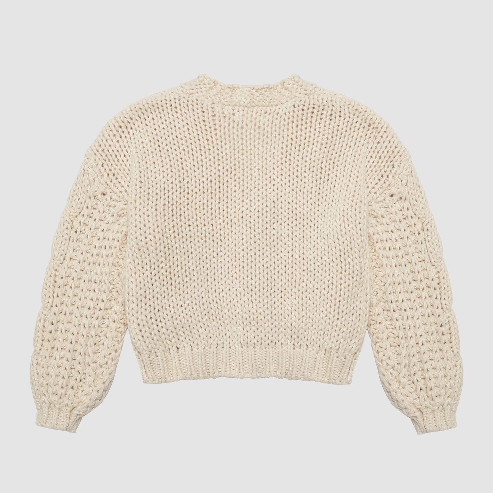 Cecilia Cable Knit Cardigan in Cream