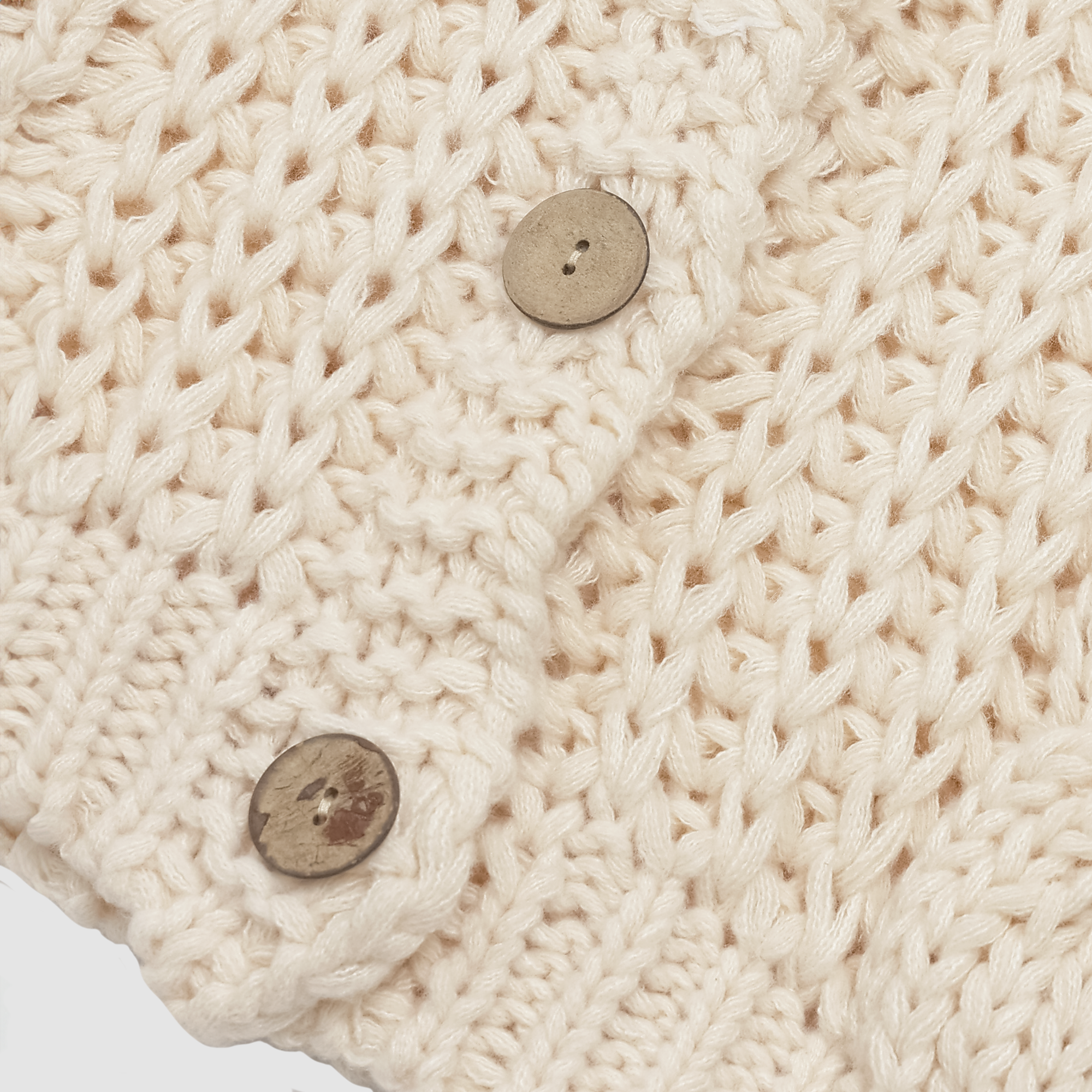 Cecelia Cable Knit Cardigan in Cream