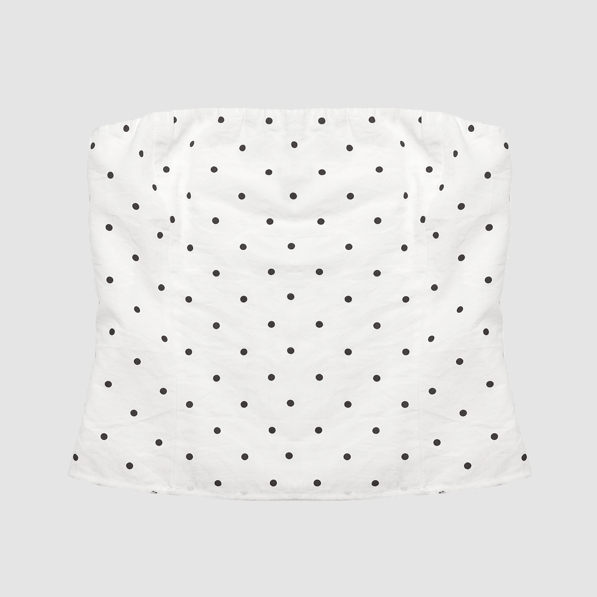 Danica Polka Dot Tube Top in Ivory