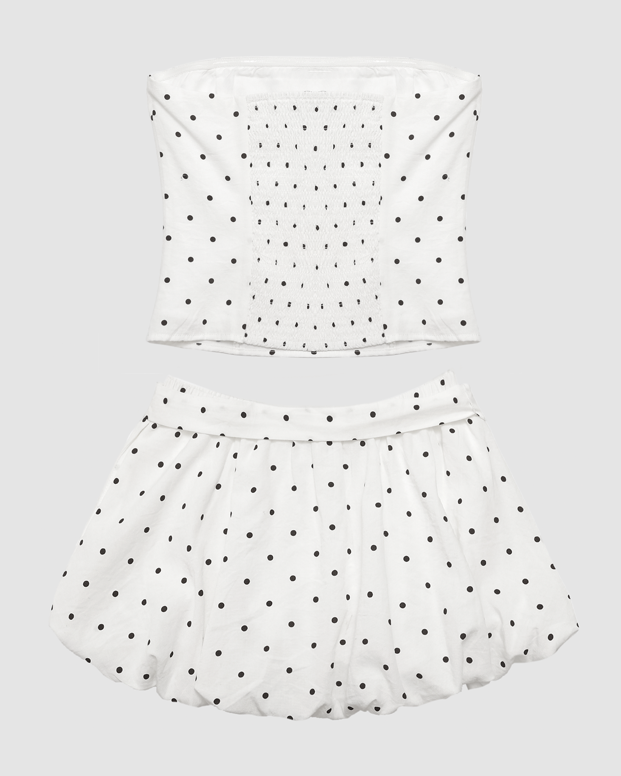 Danica Polka Dot Tube Top in Ivory