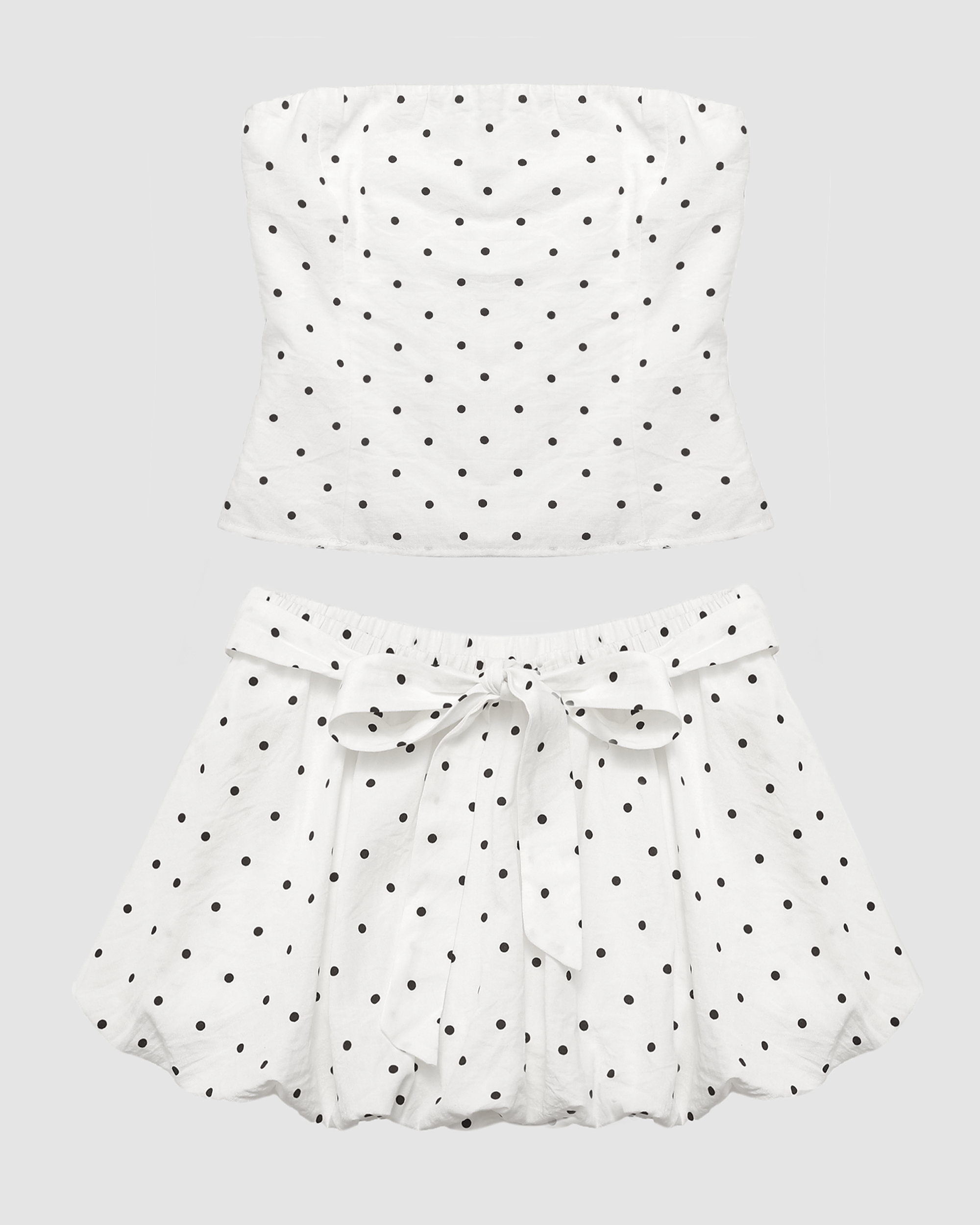 Danica Polka Dot Tube Top in Ivory