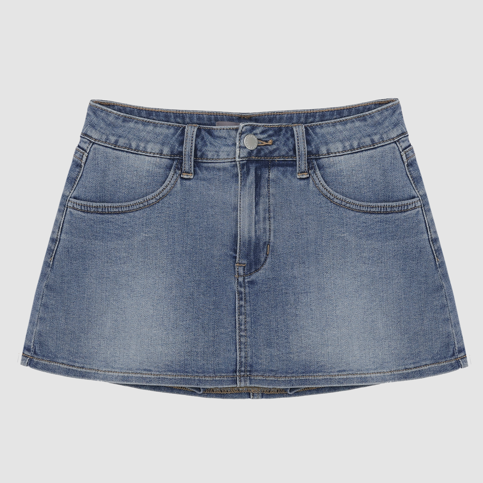 Jayda Denim Mini Skirt in Light Denim