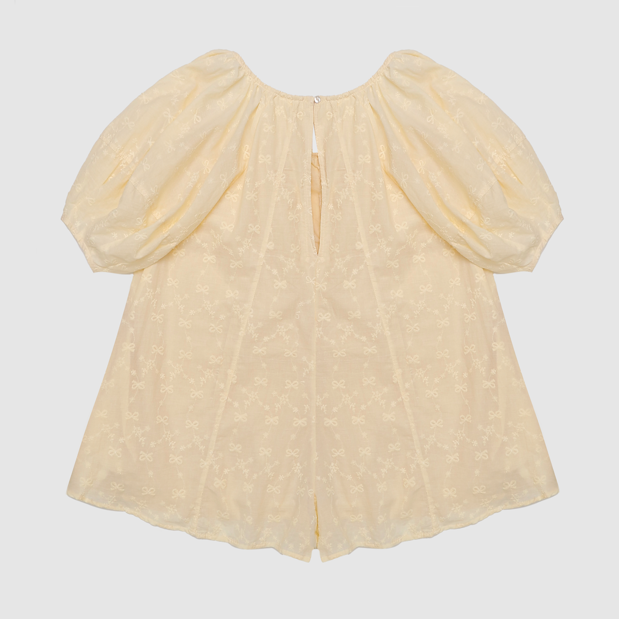 Elara Bow Embroidered Romper