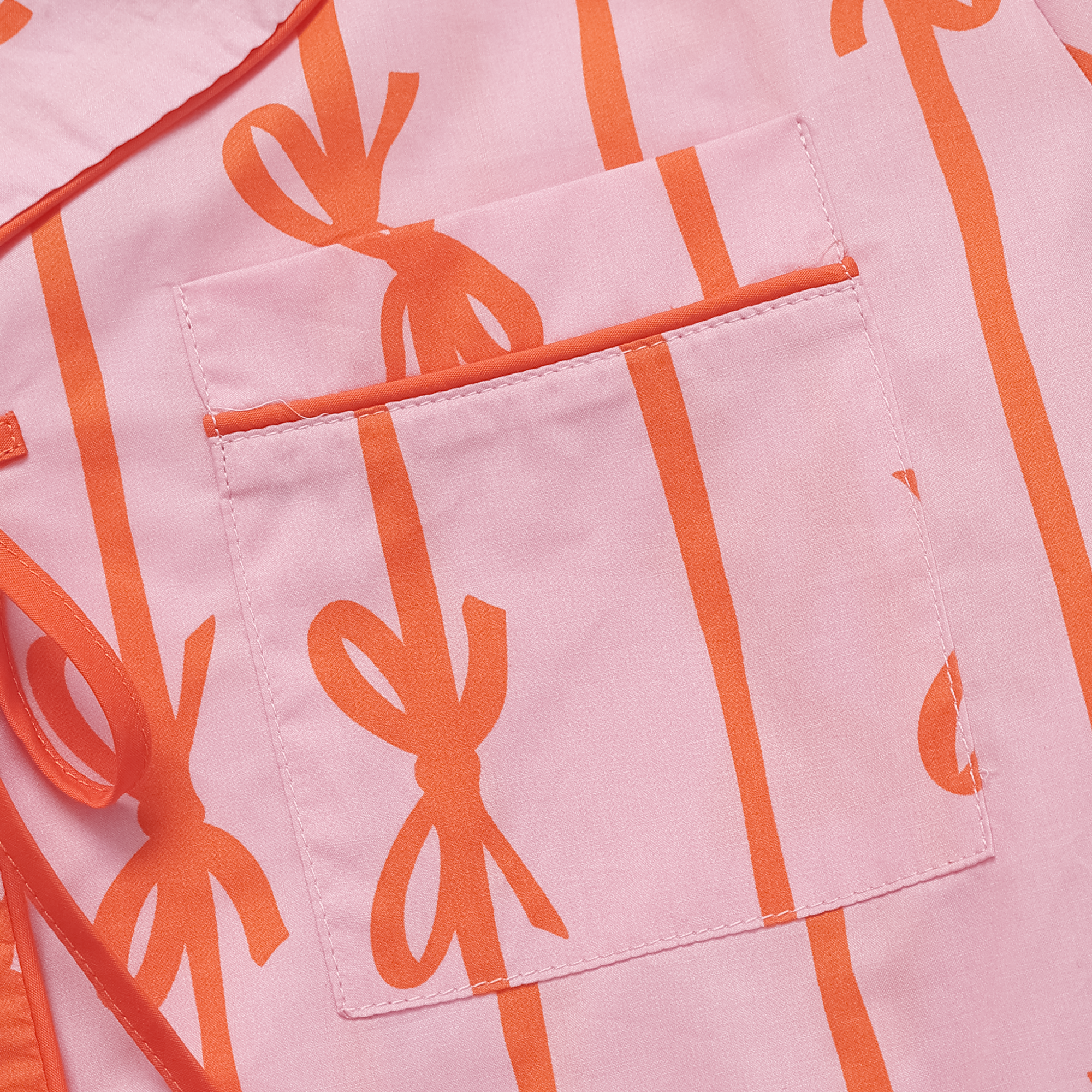 Eleanor Bow Print Pajama Set in Pink