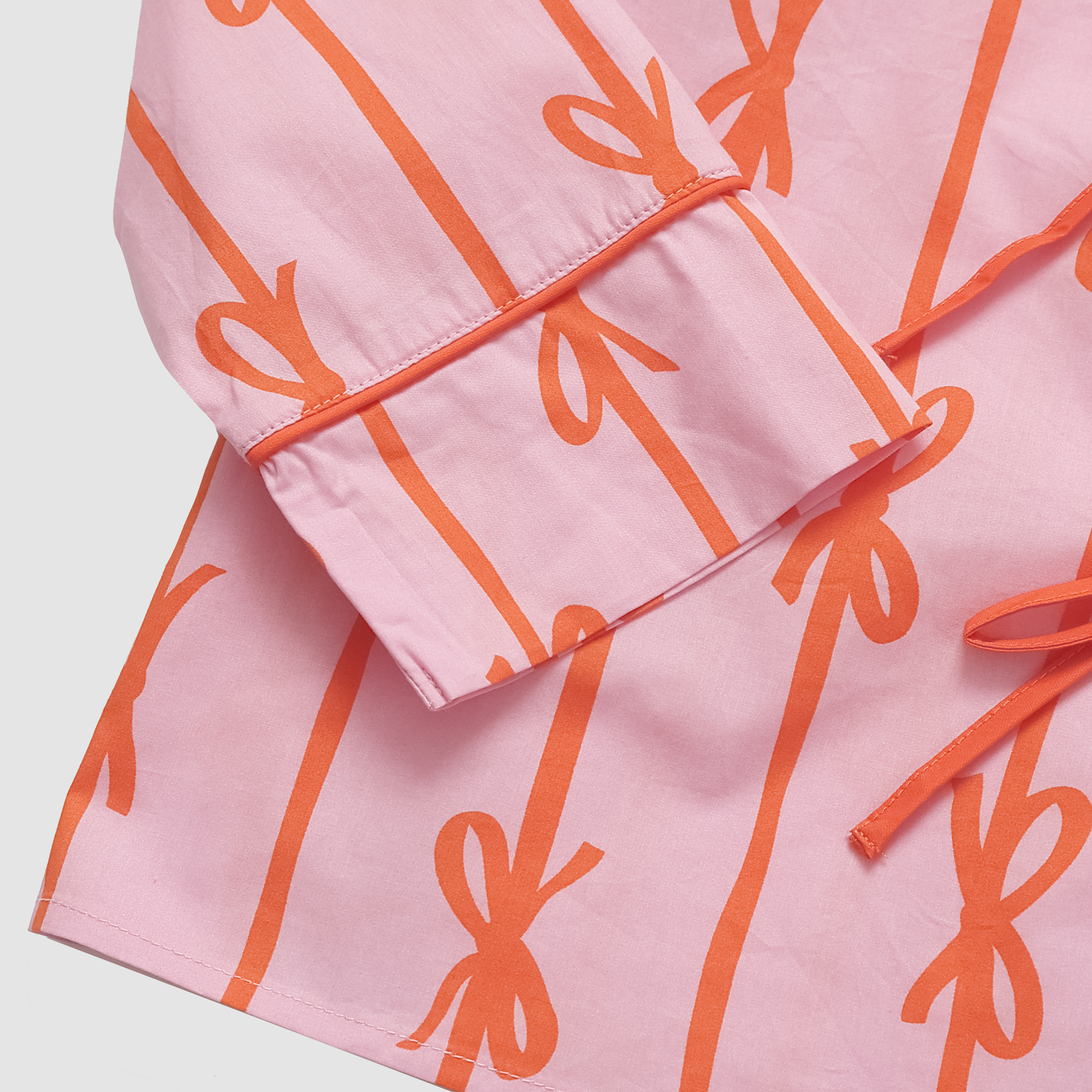 Eleanor Bow Print Pajama Set in Pink