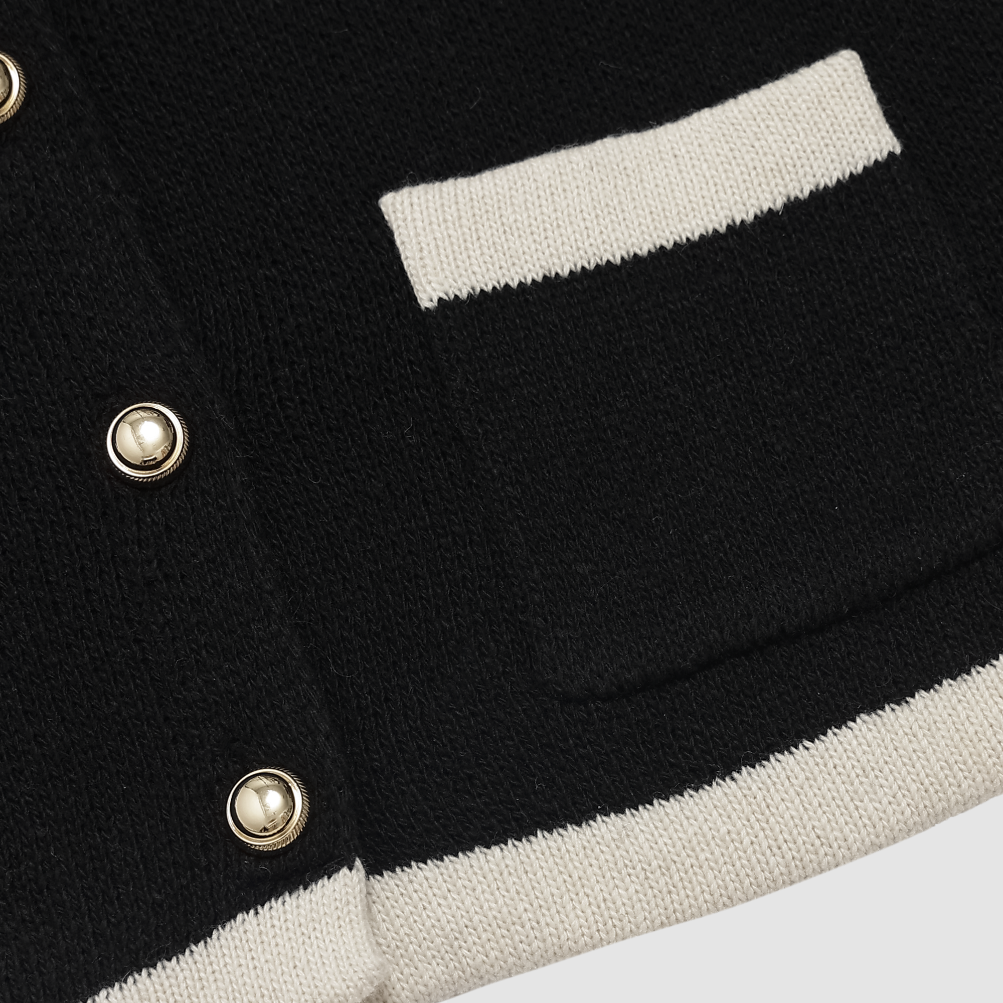 Elizabeth Chic Button Cardigan in Black