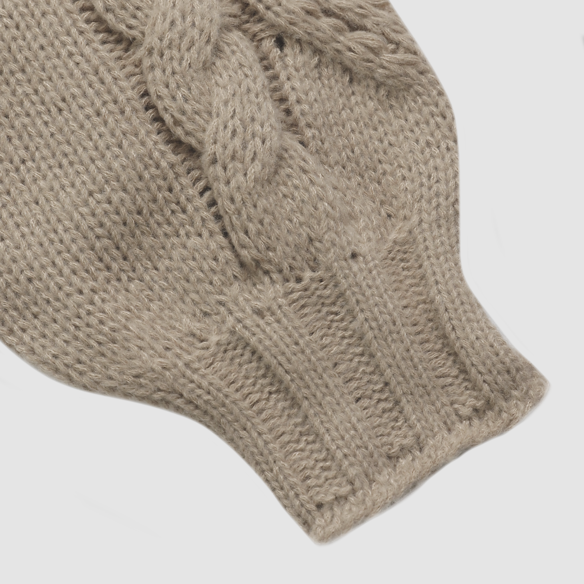 Elle Off Shoulder Sweater in Taupe