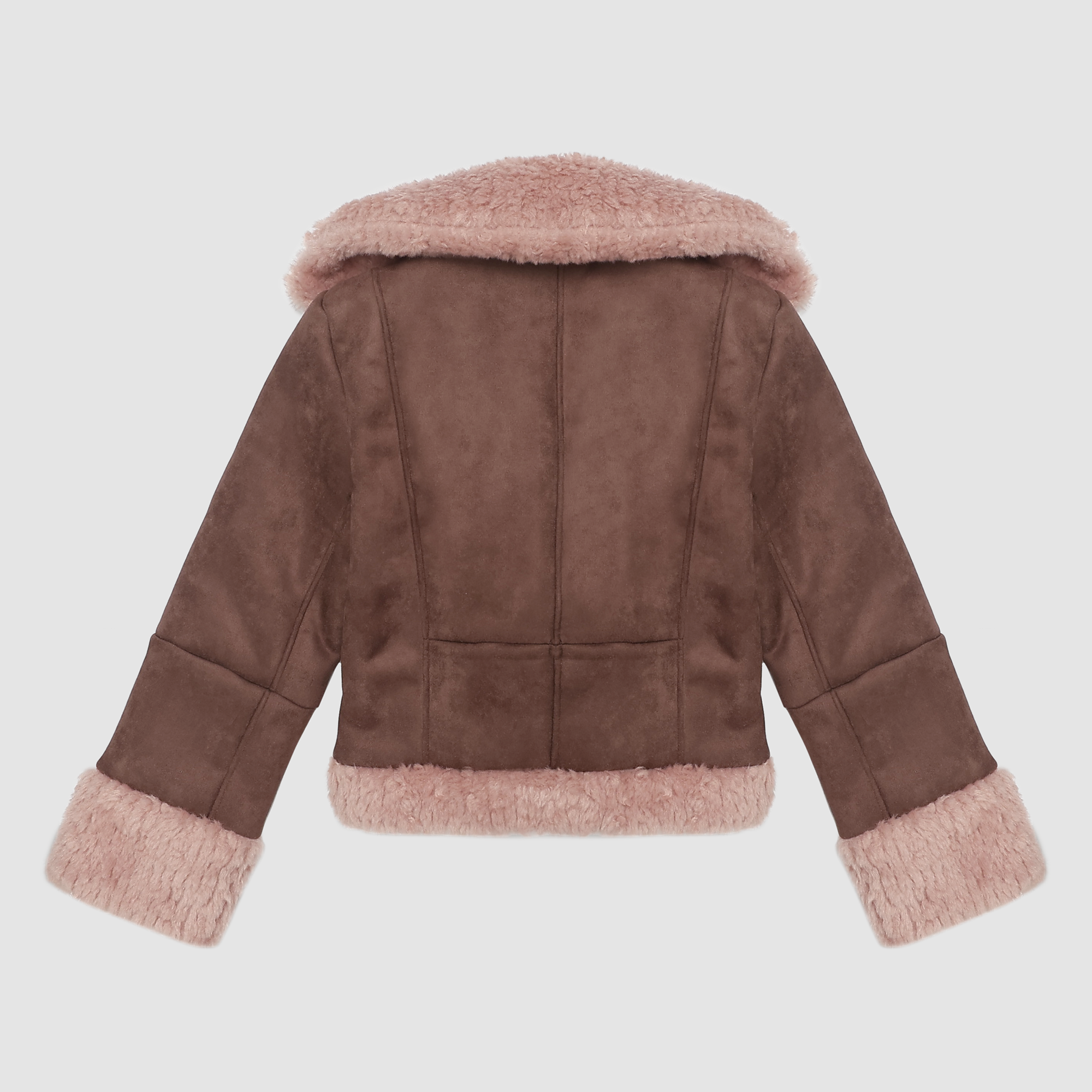 Francesca Faux Suede Shearling Jacket