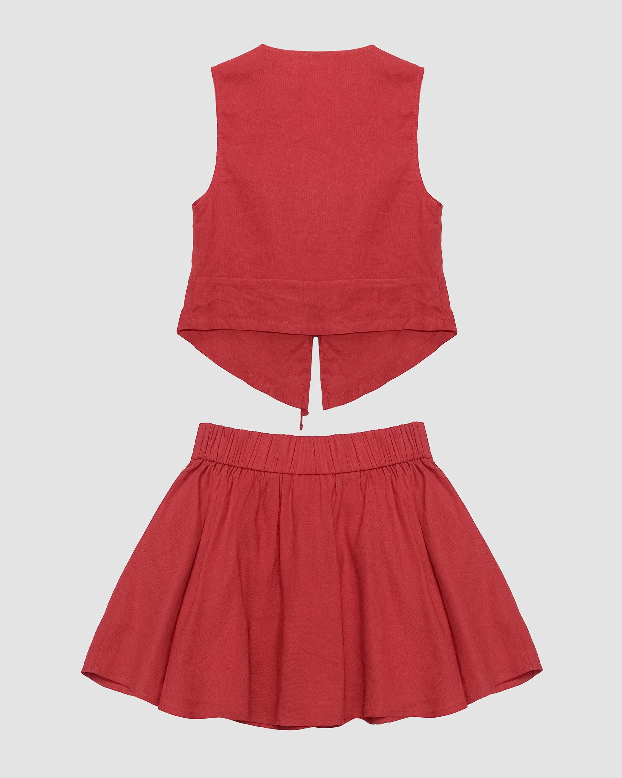 Gabriella Linen Tie-Front Vest Top