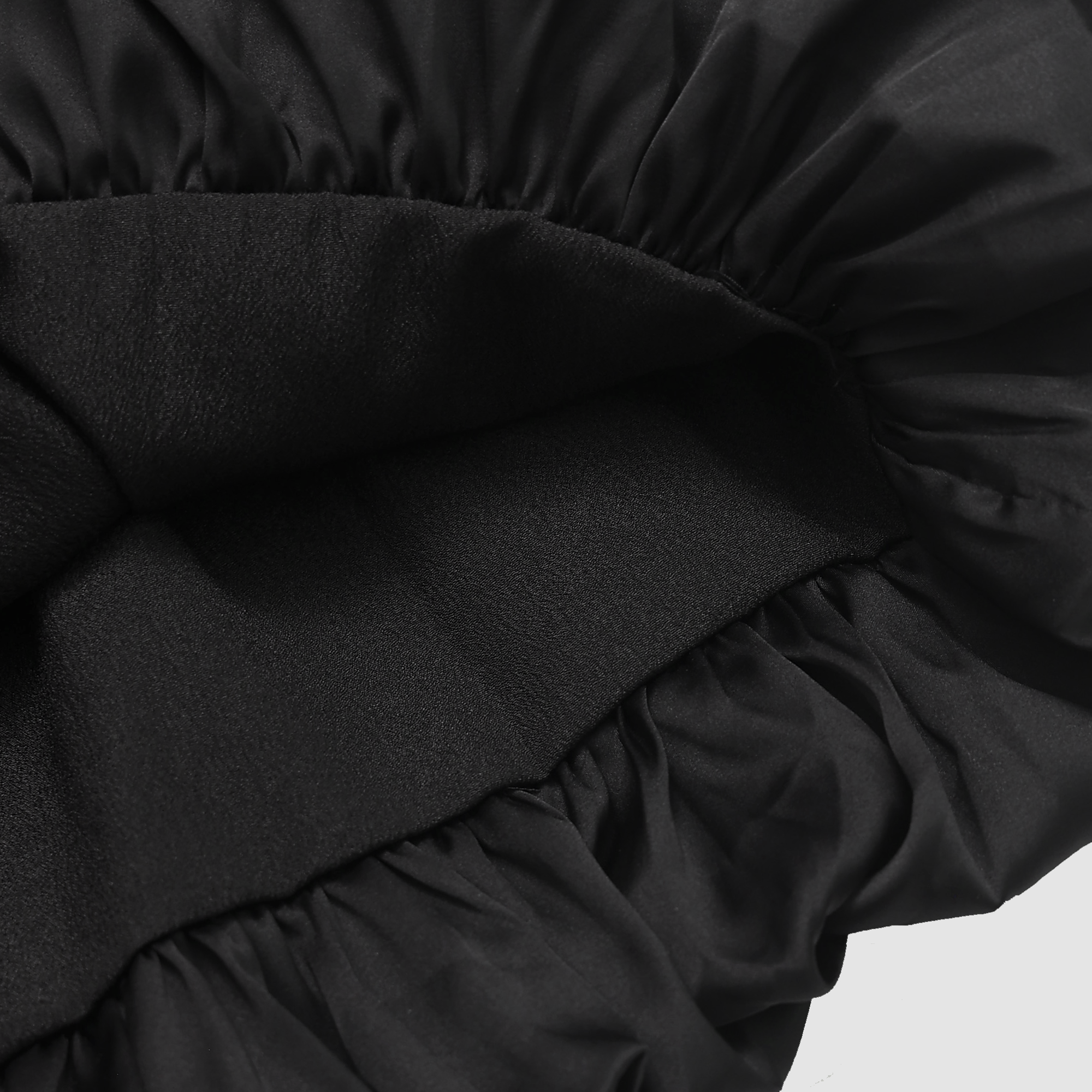 Gemma Satin Bubble Mini Skirt in Black