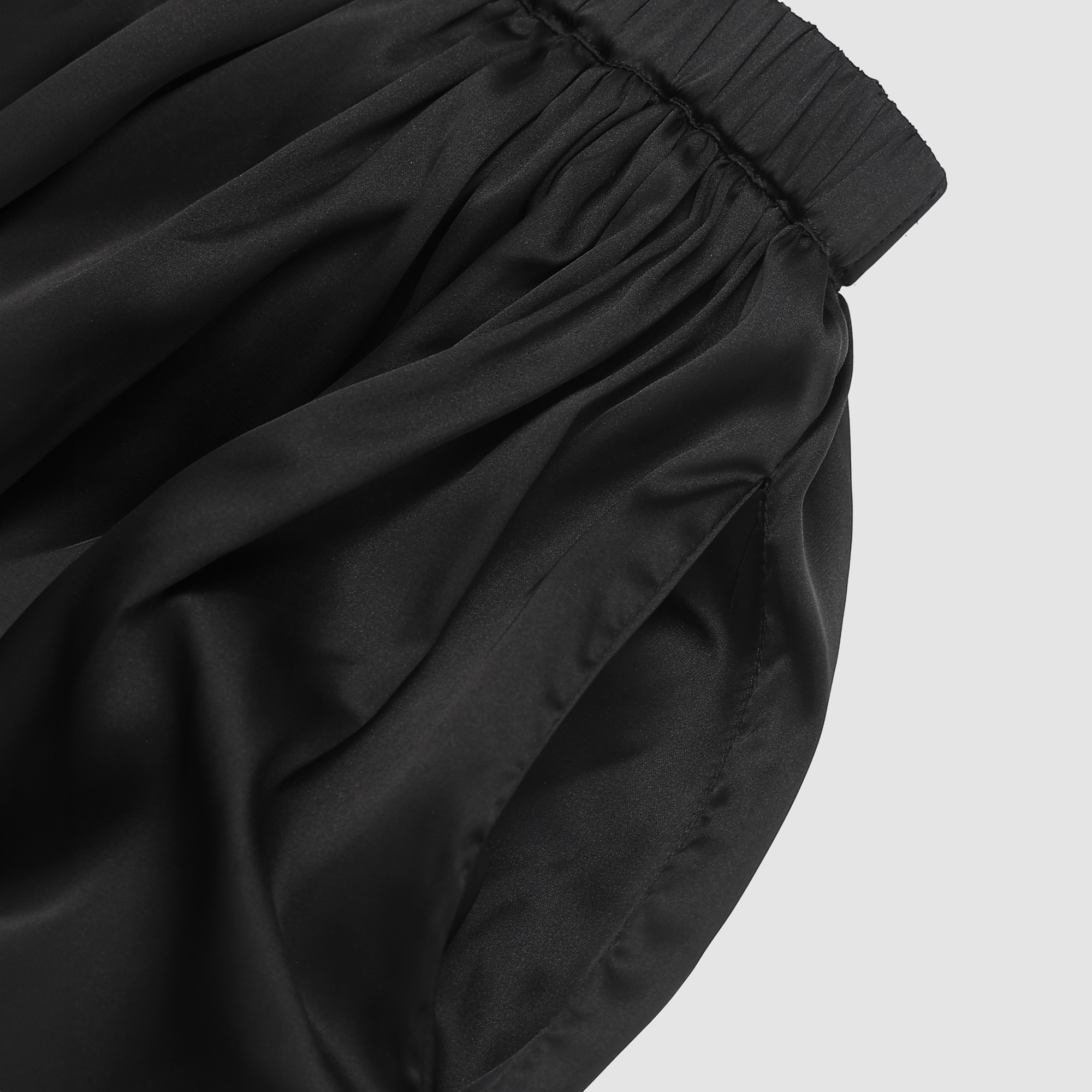 Gemma Satin Bubble Mini Skirt in Black