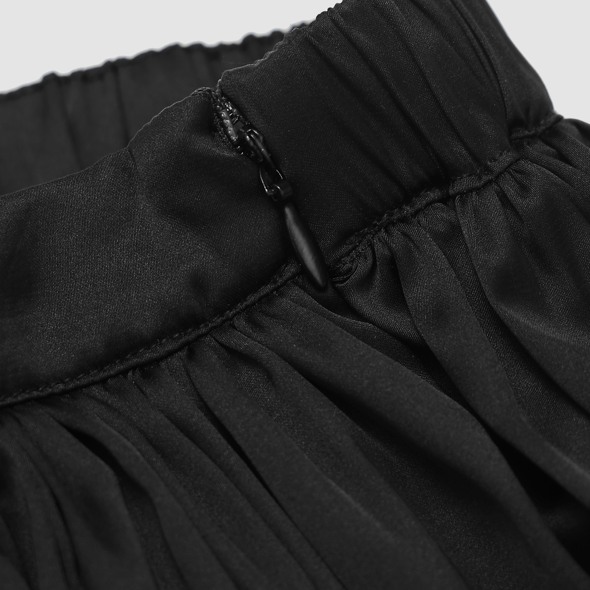 Gemma Satin Bubble Mini Skirt in Black