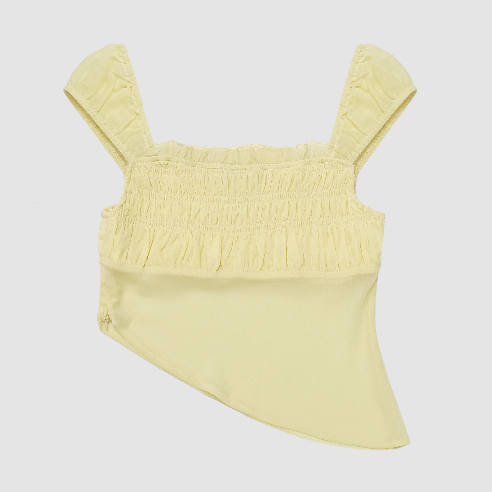 Genevieve Ruched Mesh Blouse