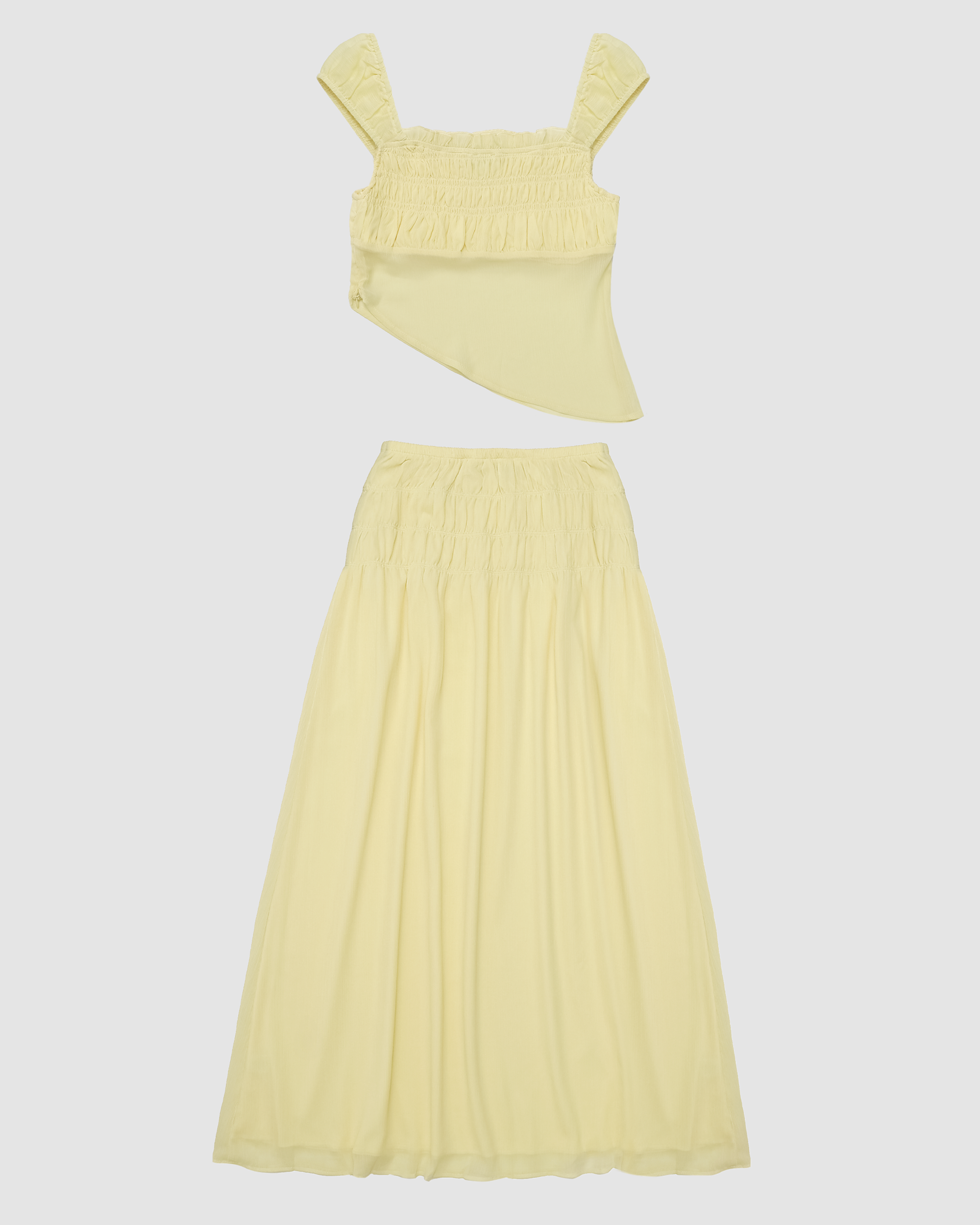 Genevieve Ruched Mesh Blouse