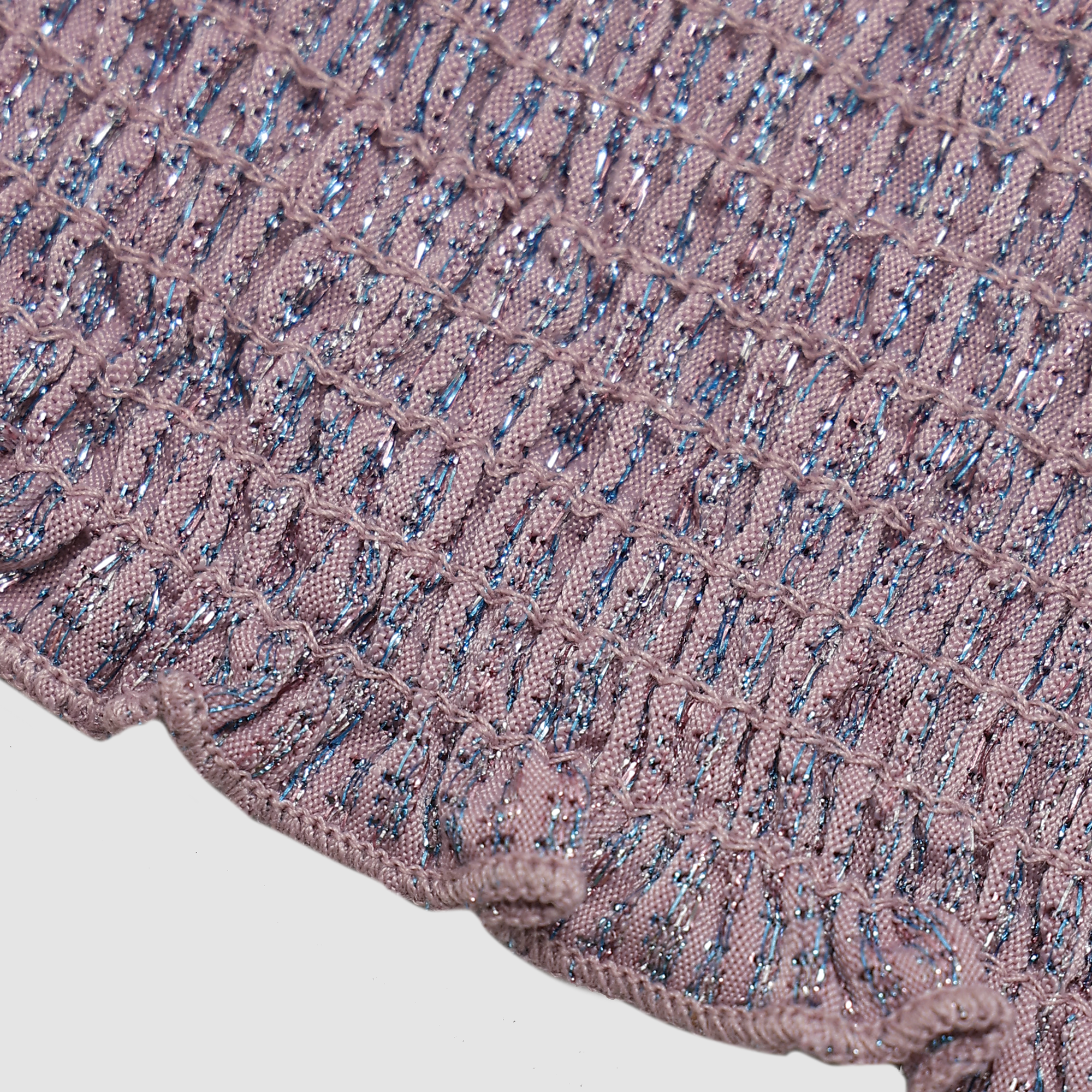 Glitter Ruffle Smocked Tube Top