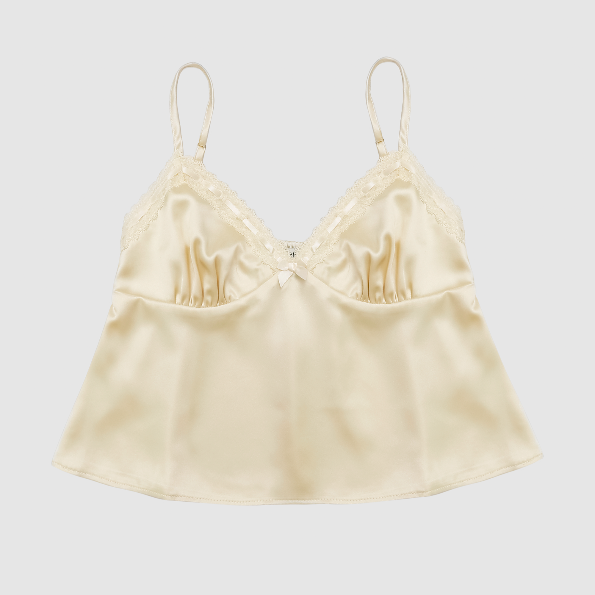 Gracie Lace Trim Satin Cami Top