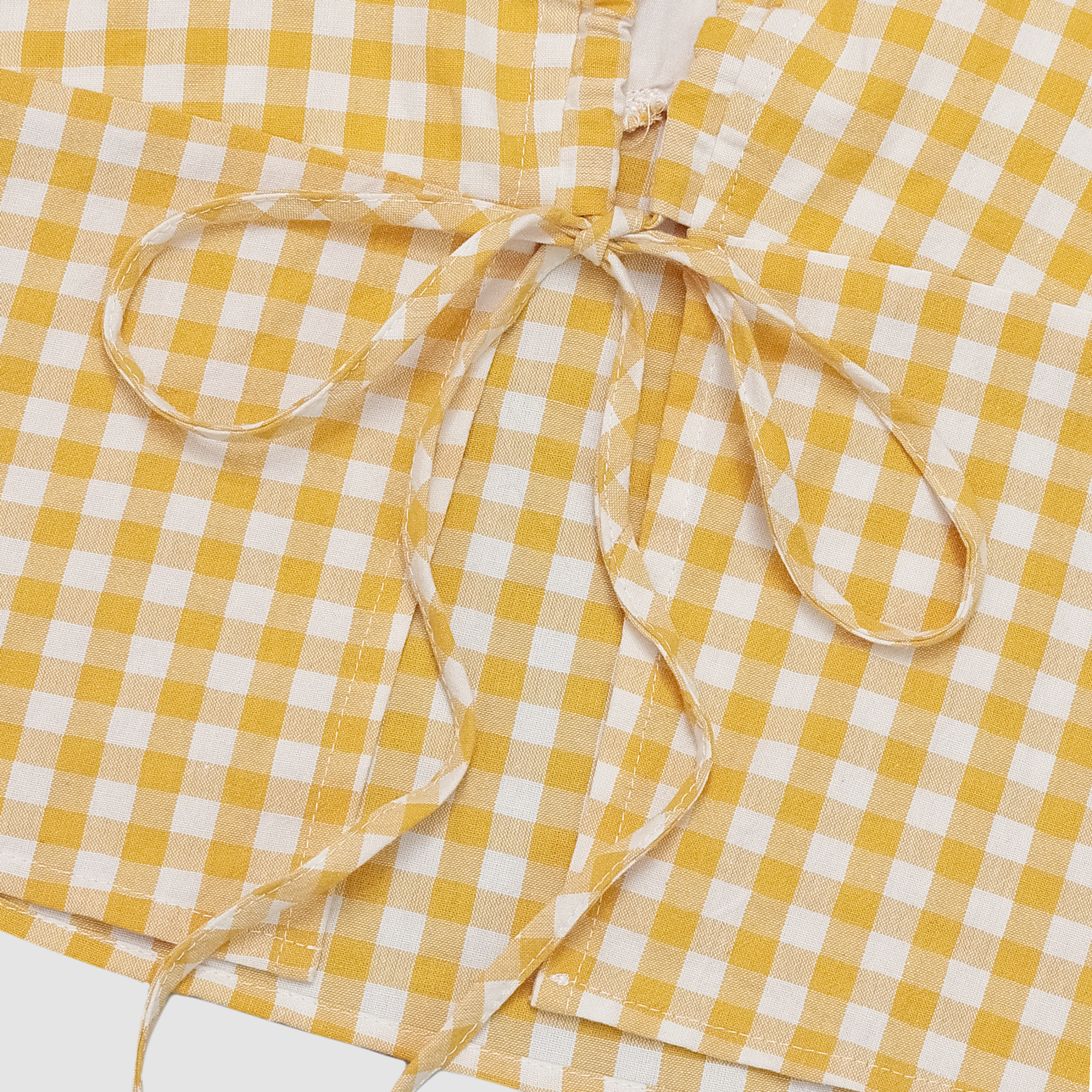 Haleigh Gingham Open Back Tie Top